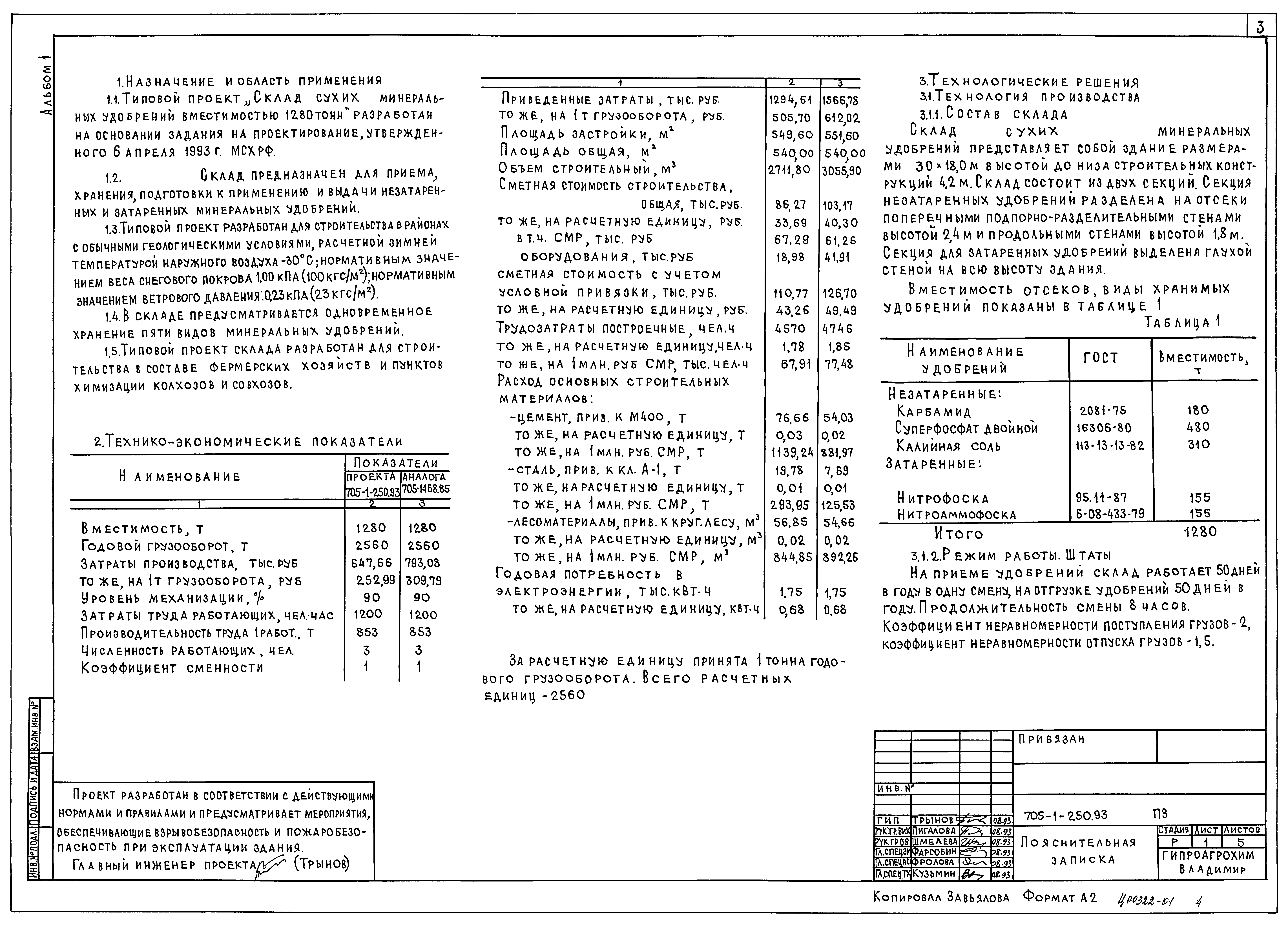 Типовой проект 705-1-250.93