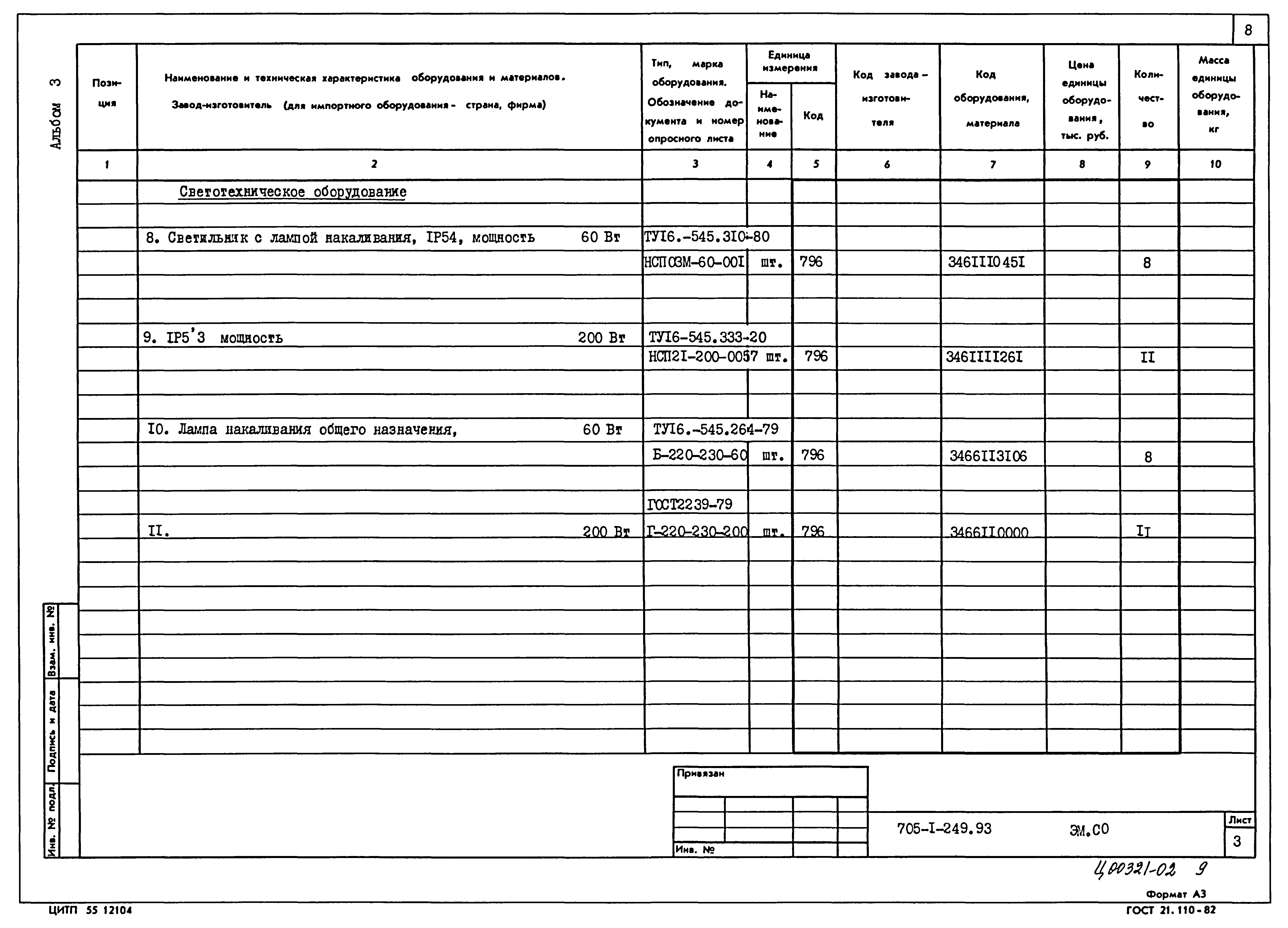 Типовой проект 705-1-249.93