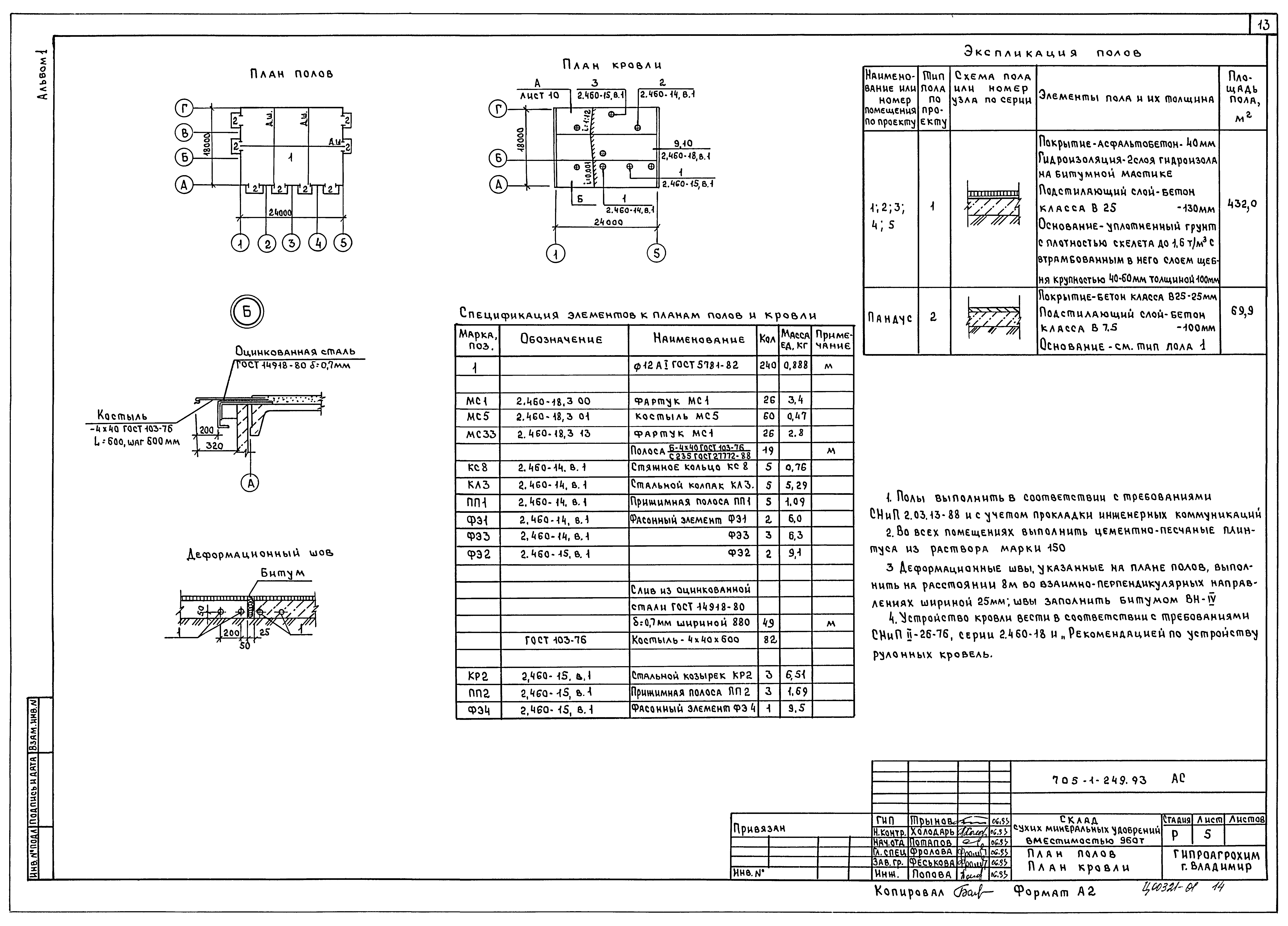 Типовой проект 705-1-249.93
