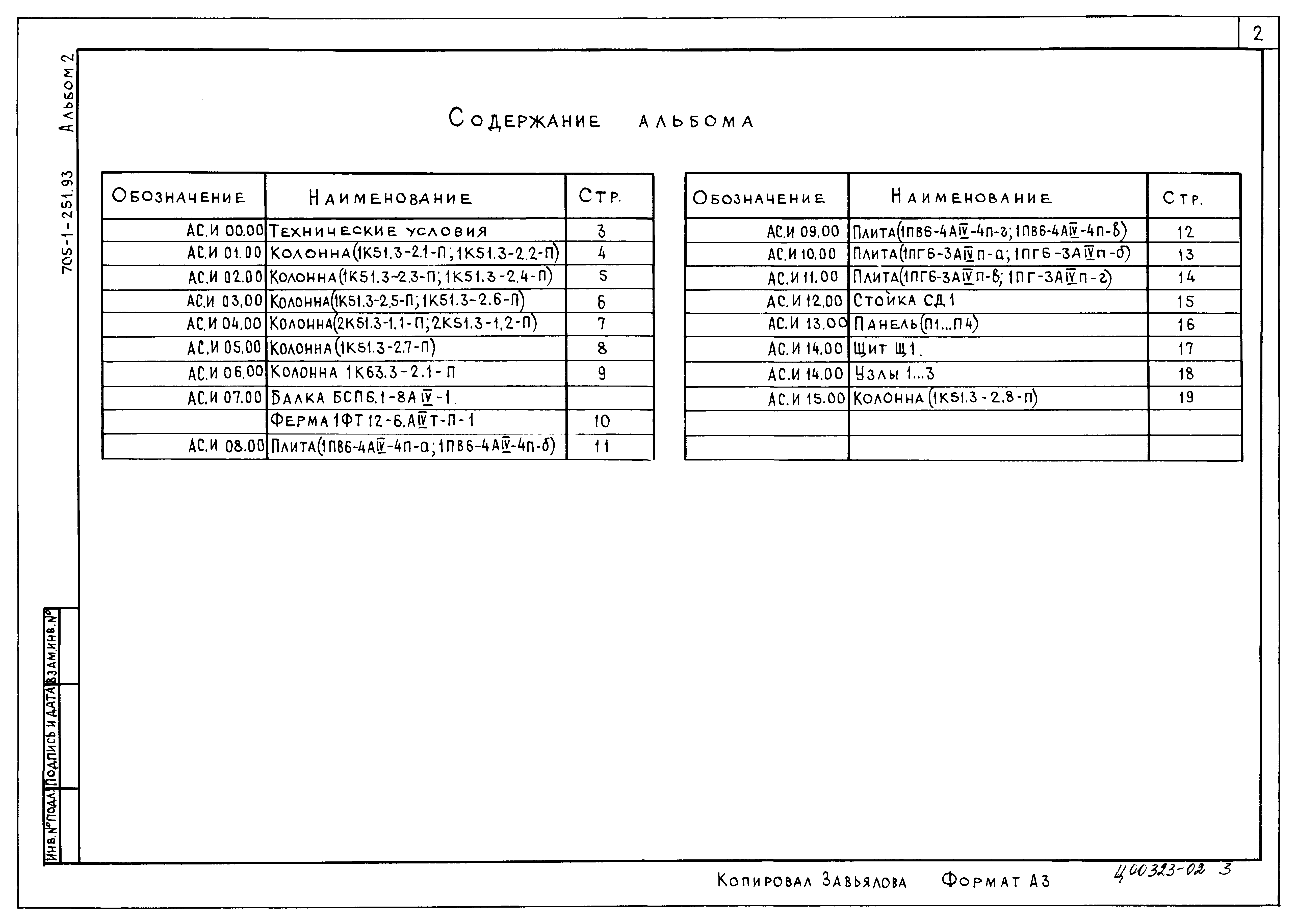Типовой проект 705-1-251.93