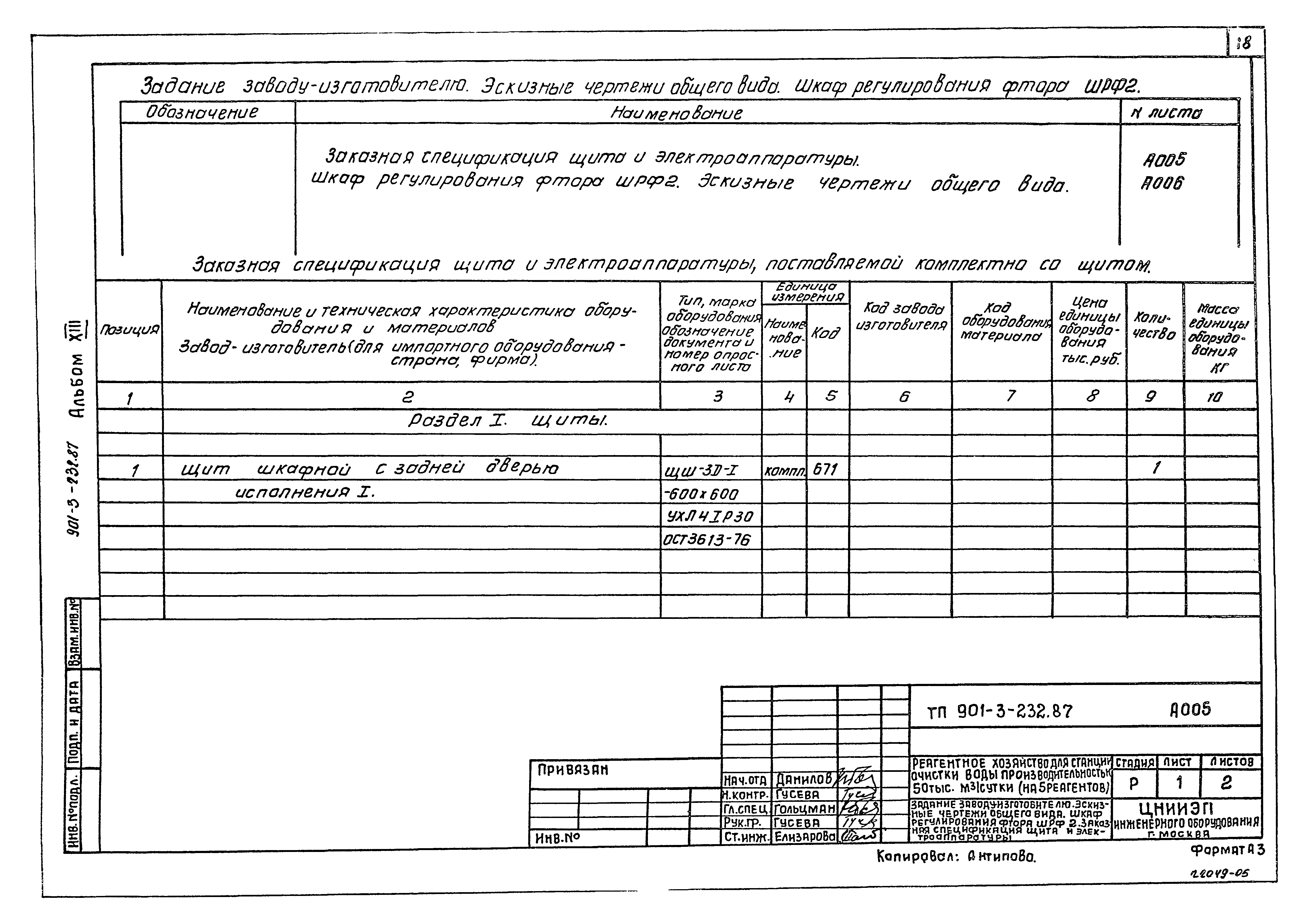 Типовой проект 901-3-232.87