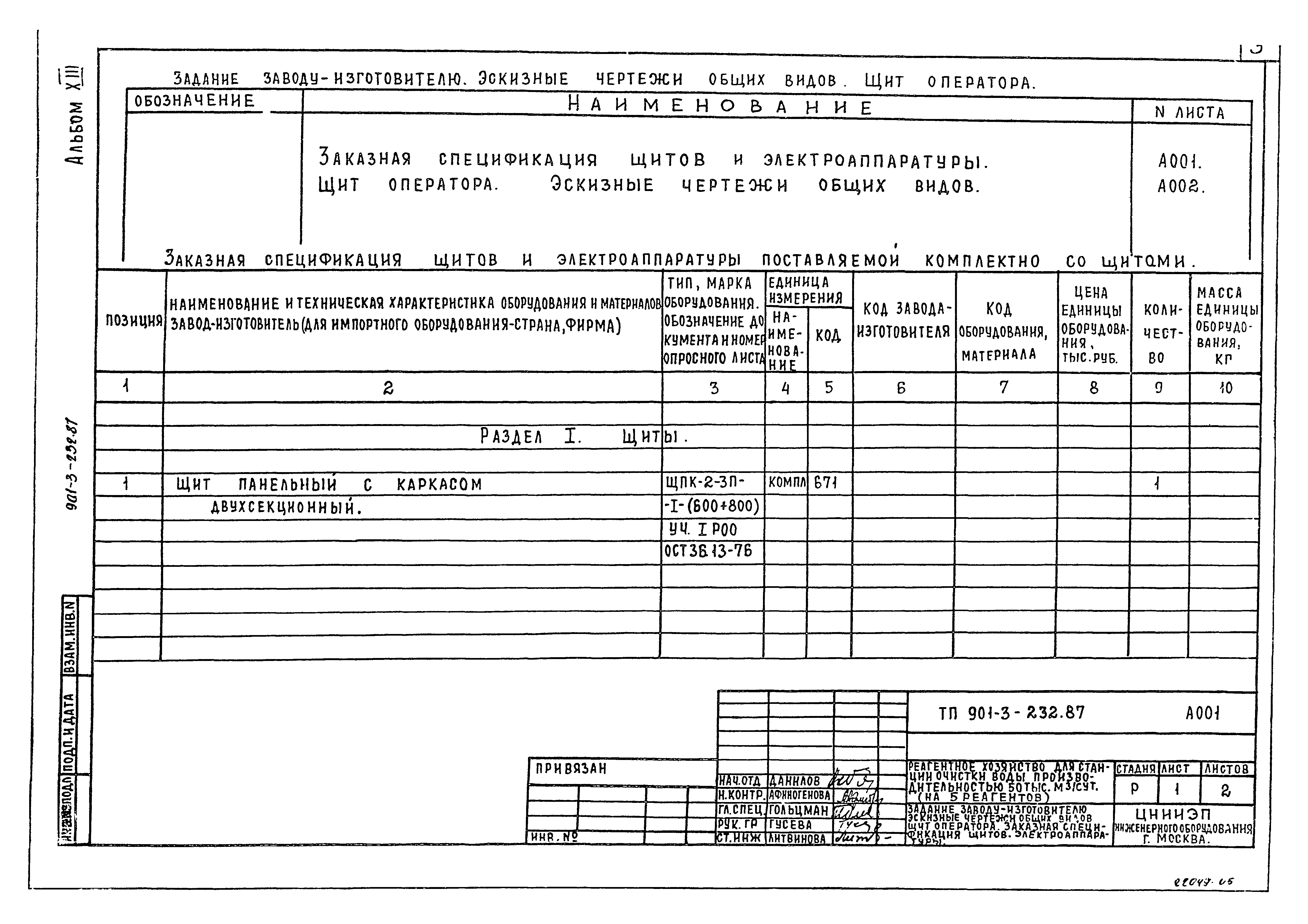 Типовой проект 901-3-232.87