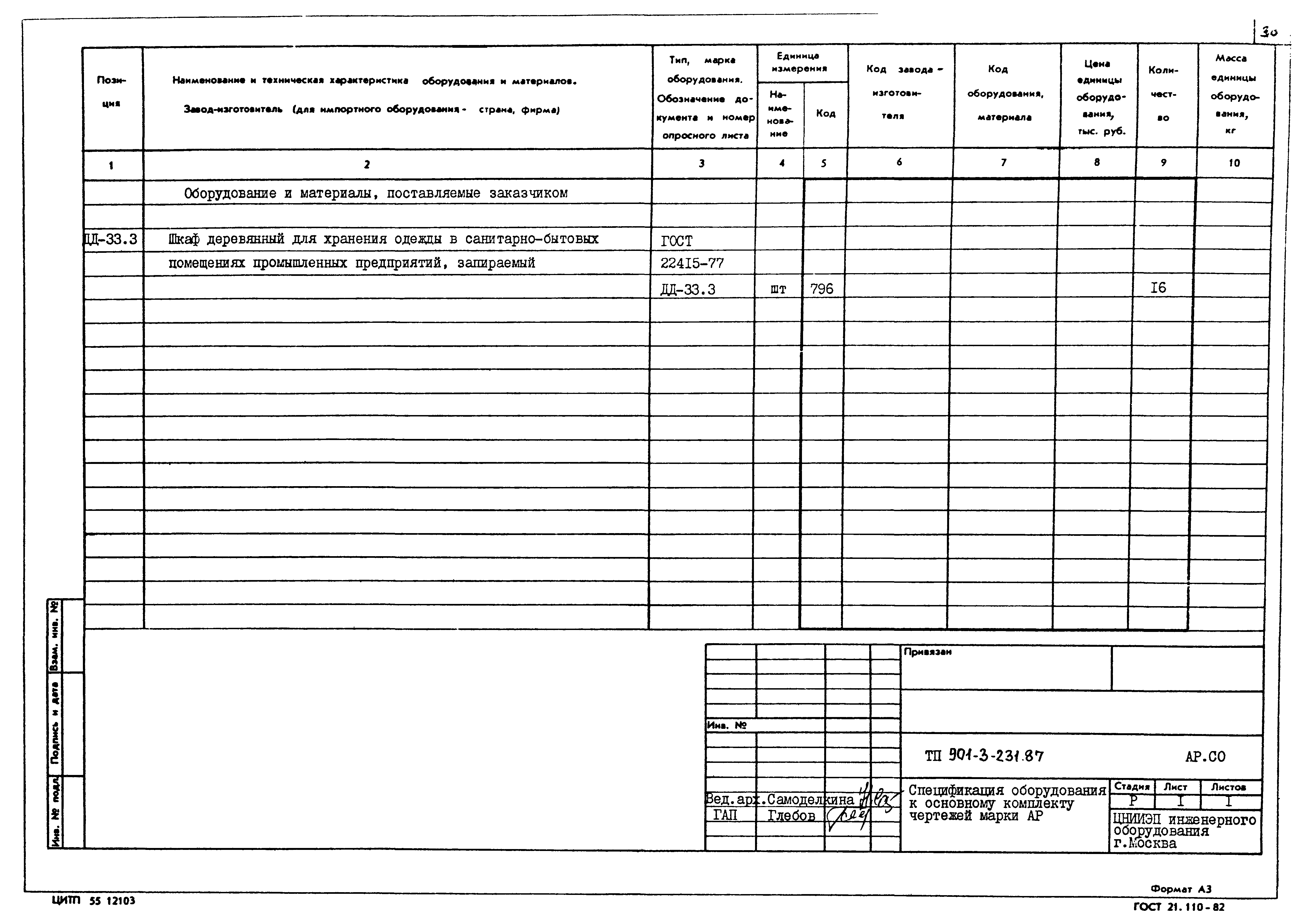 Типовой проект 901-3-231.87
