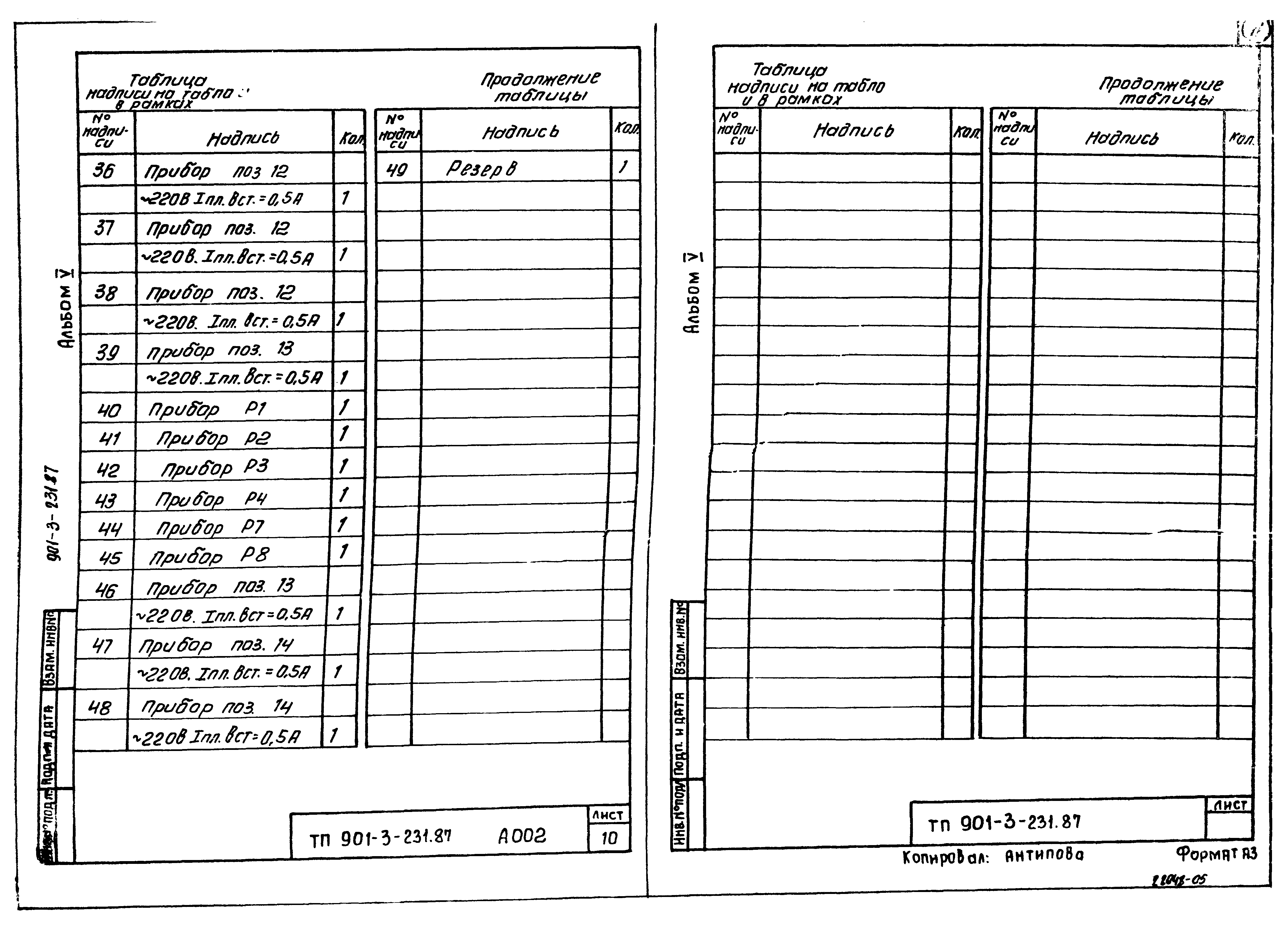 Типовой проект 901-3-231.87
