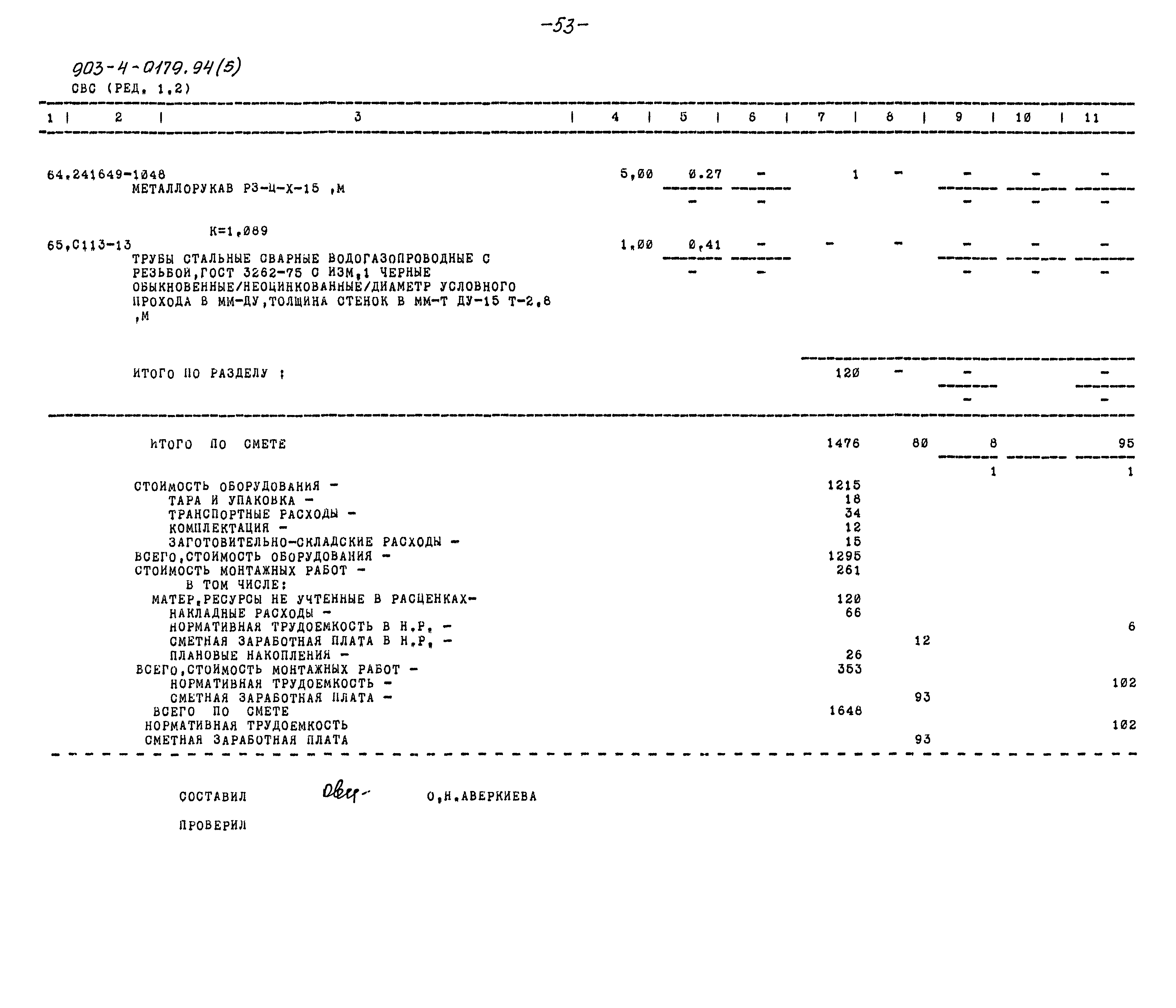 Типовые проектные решения 903-4-0179.94