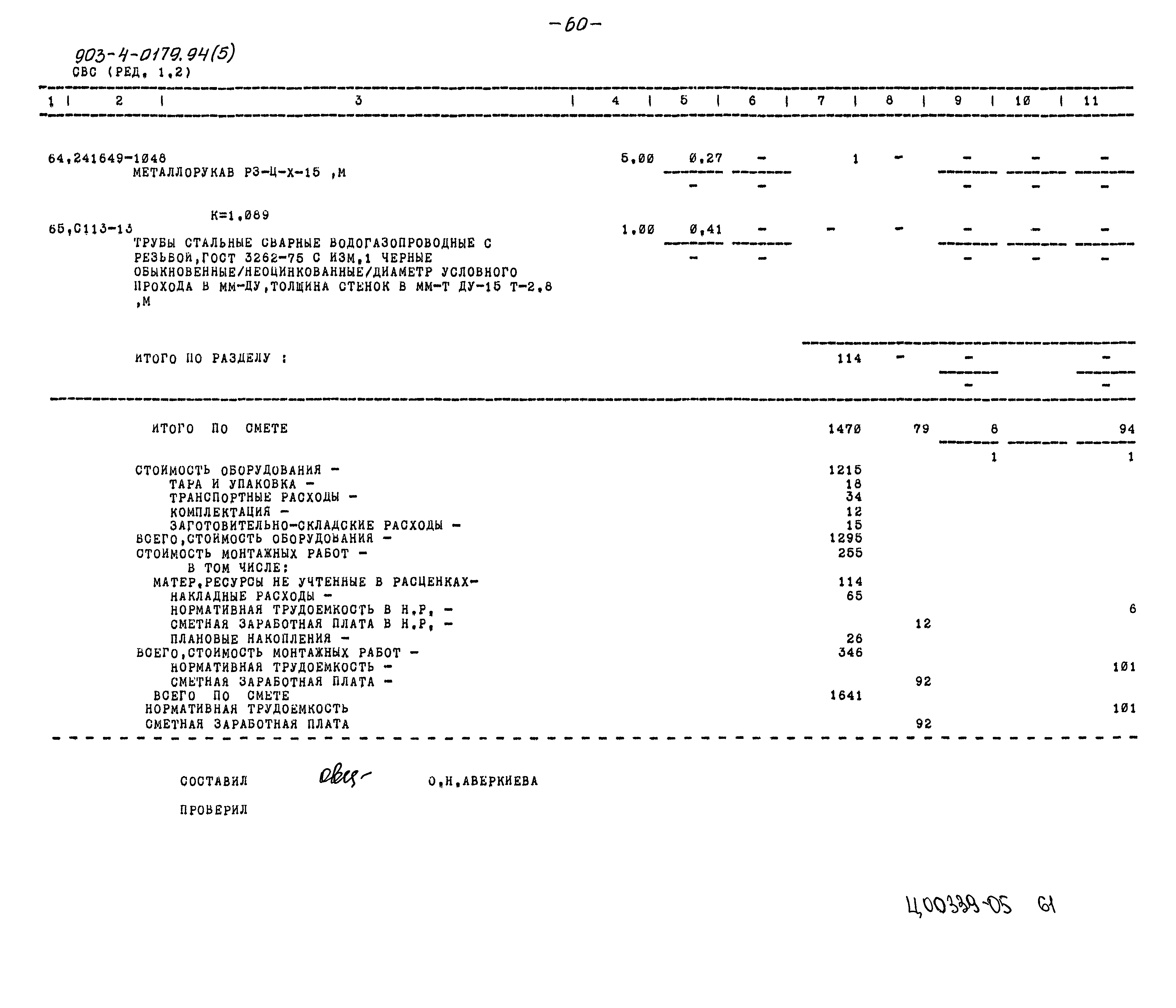 Типовые проектные решения 903-4-0179.94