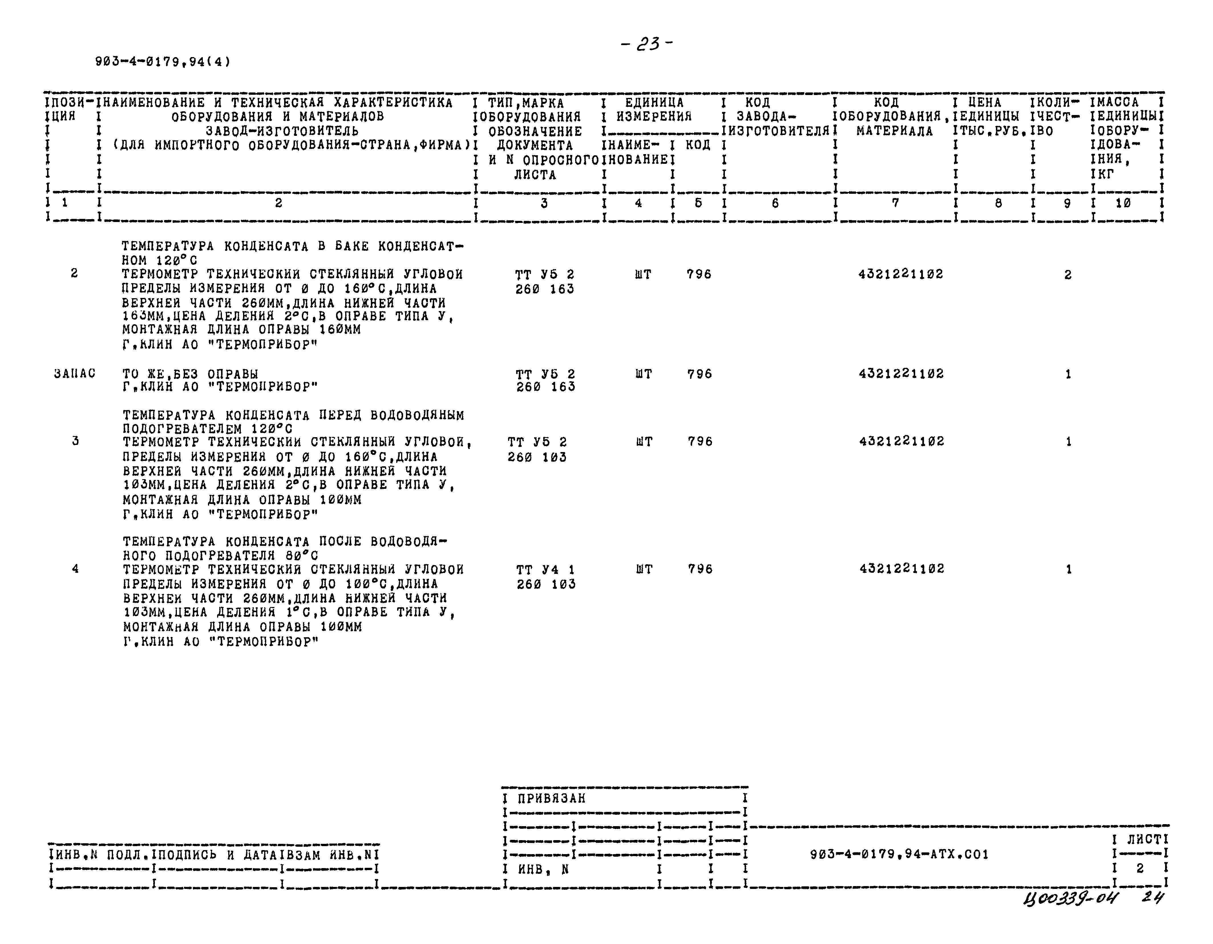Типовые проектные решения 903-4-0179.94