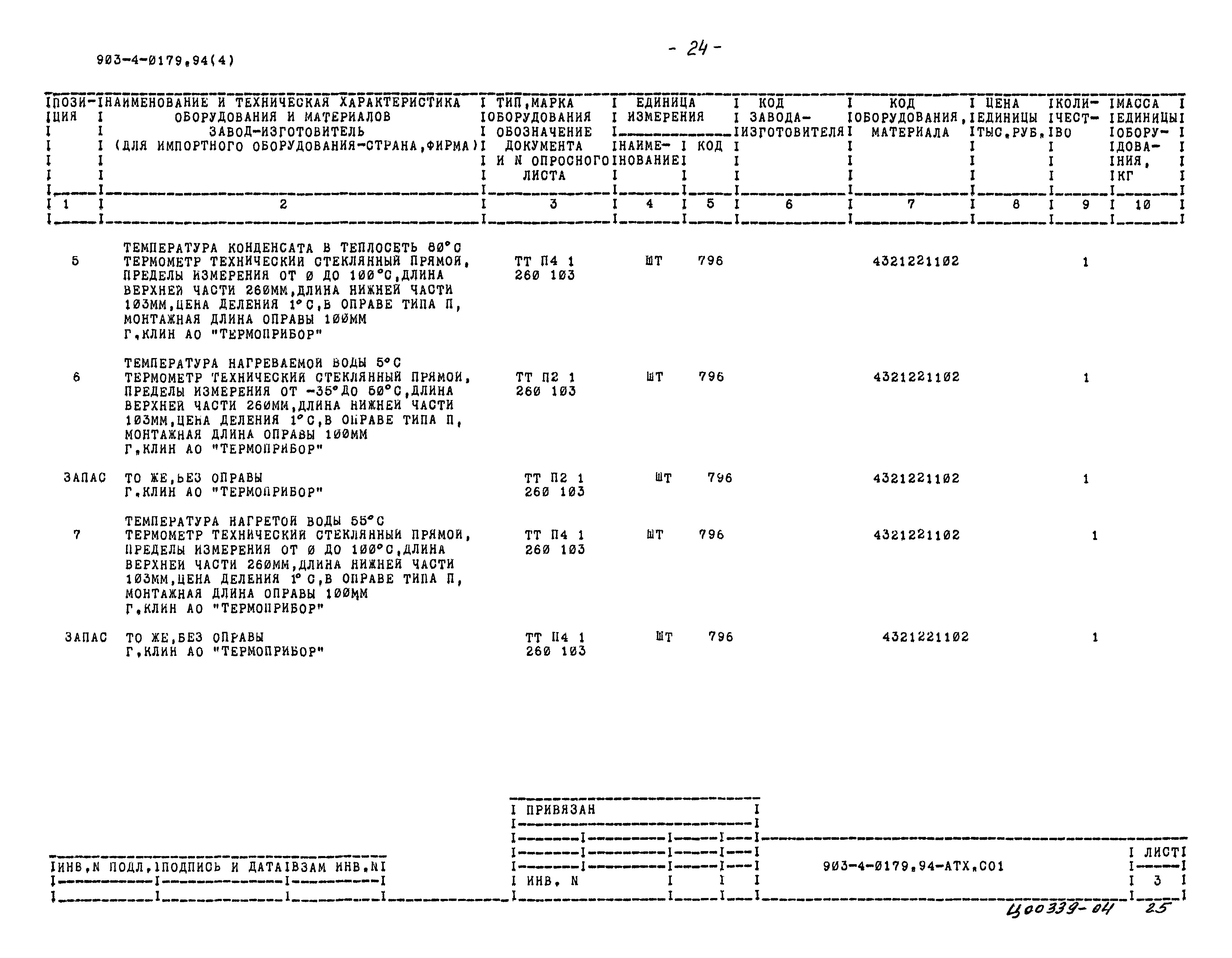 Типовые проектные решения 903-4-0179.94