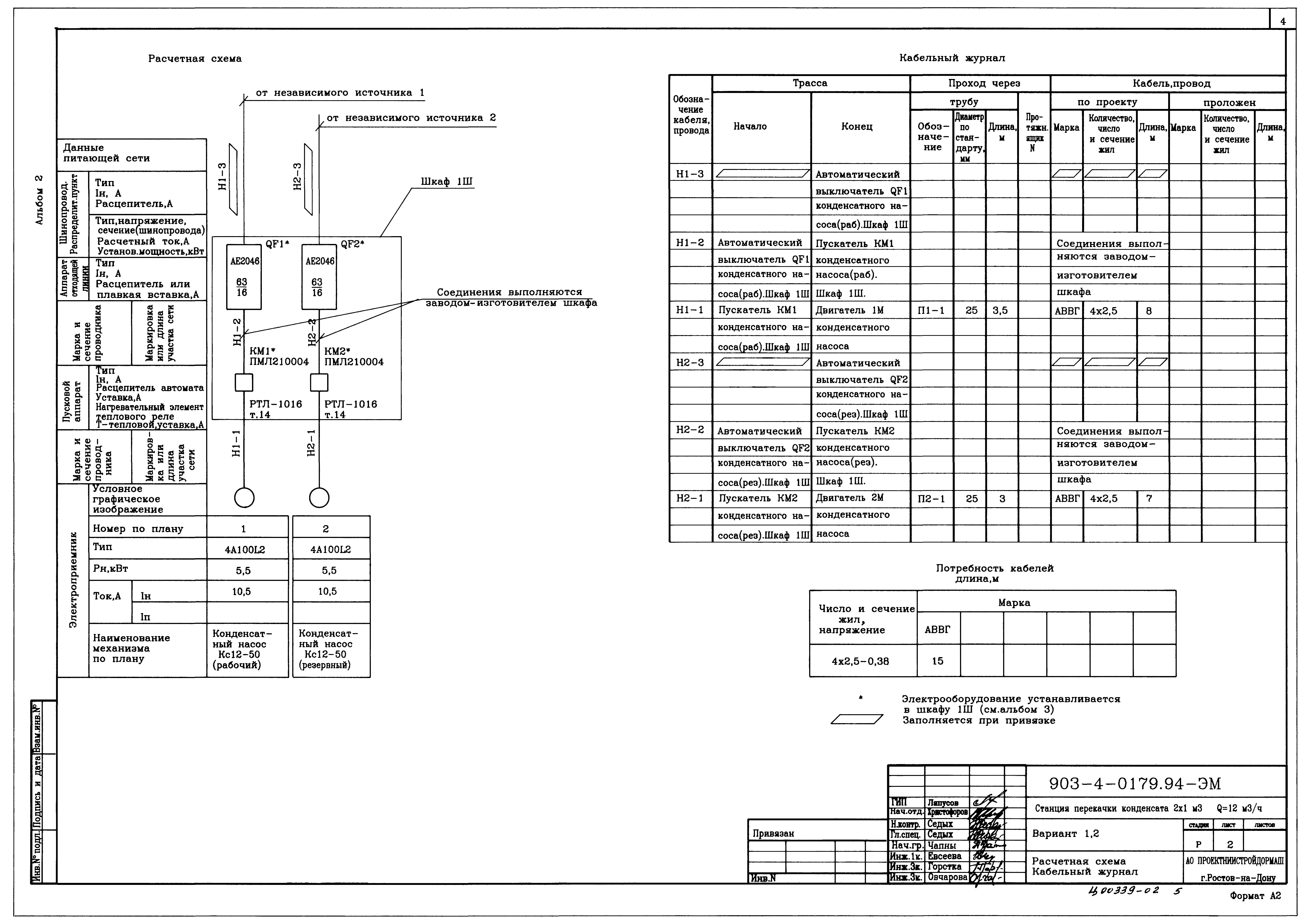 Типовые проектные решения 903-4-0179.94