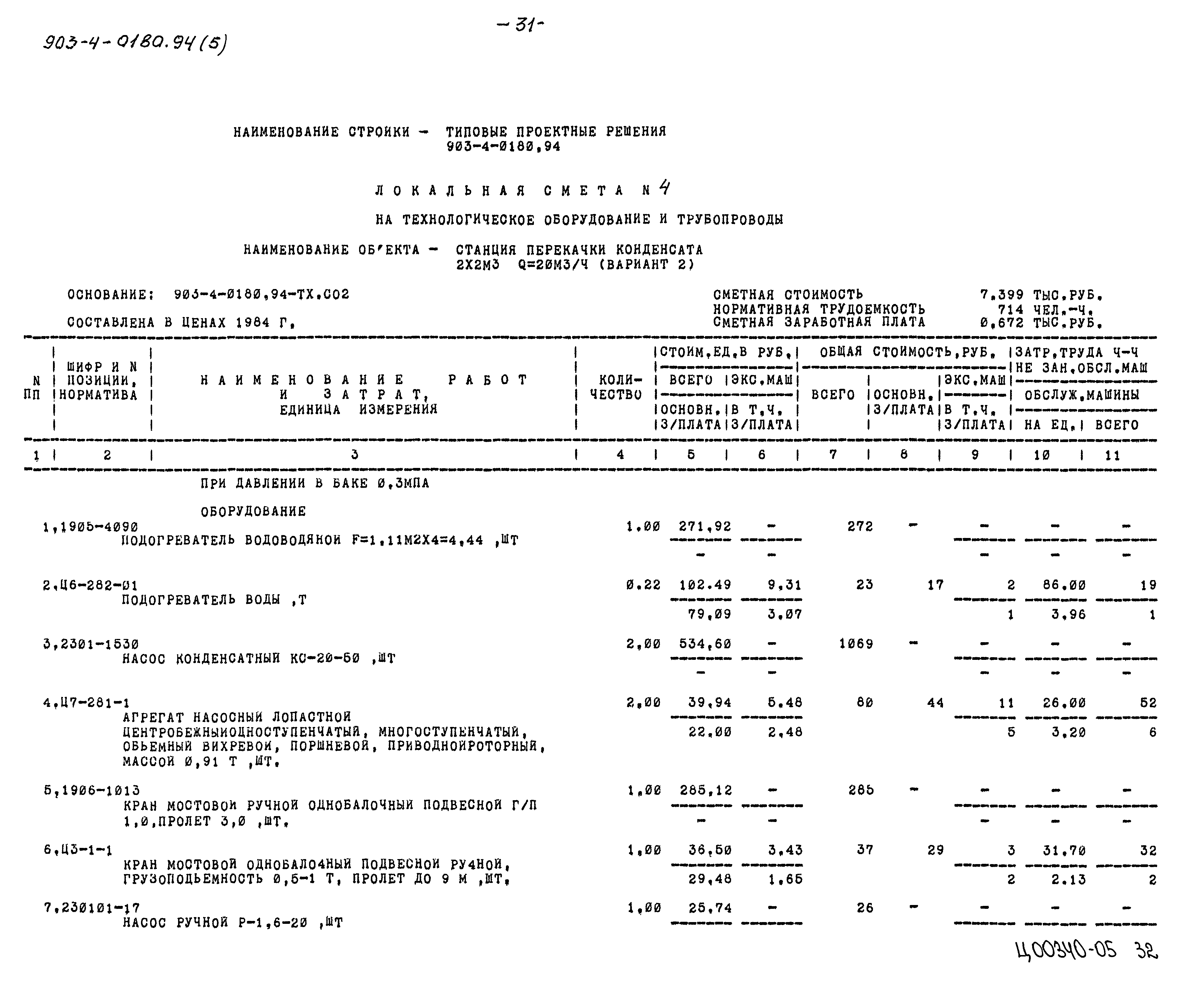 Типовые проектные решения 903-4-0180.94