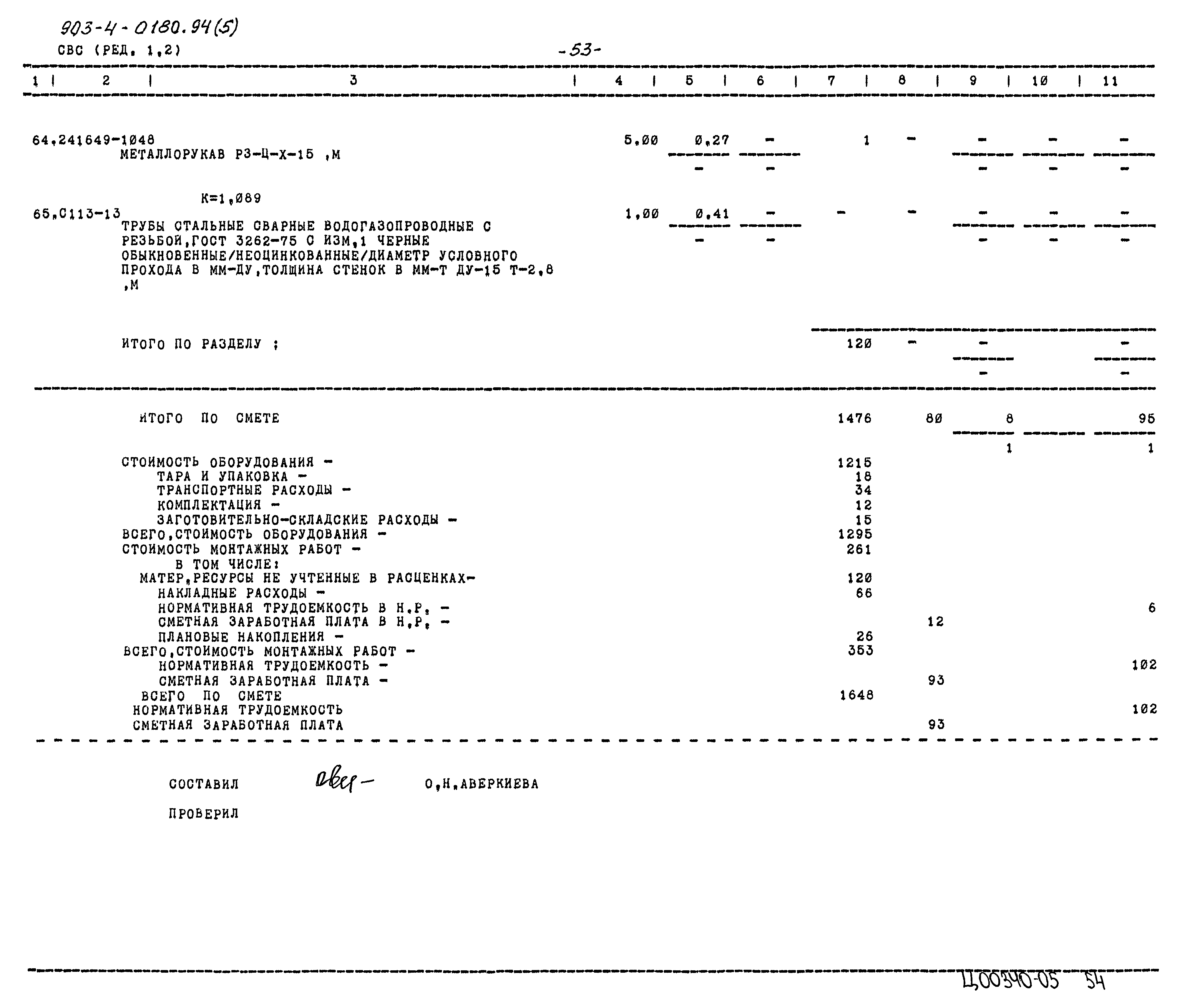Типовые проектные решения 903-4-0180.94
