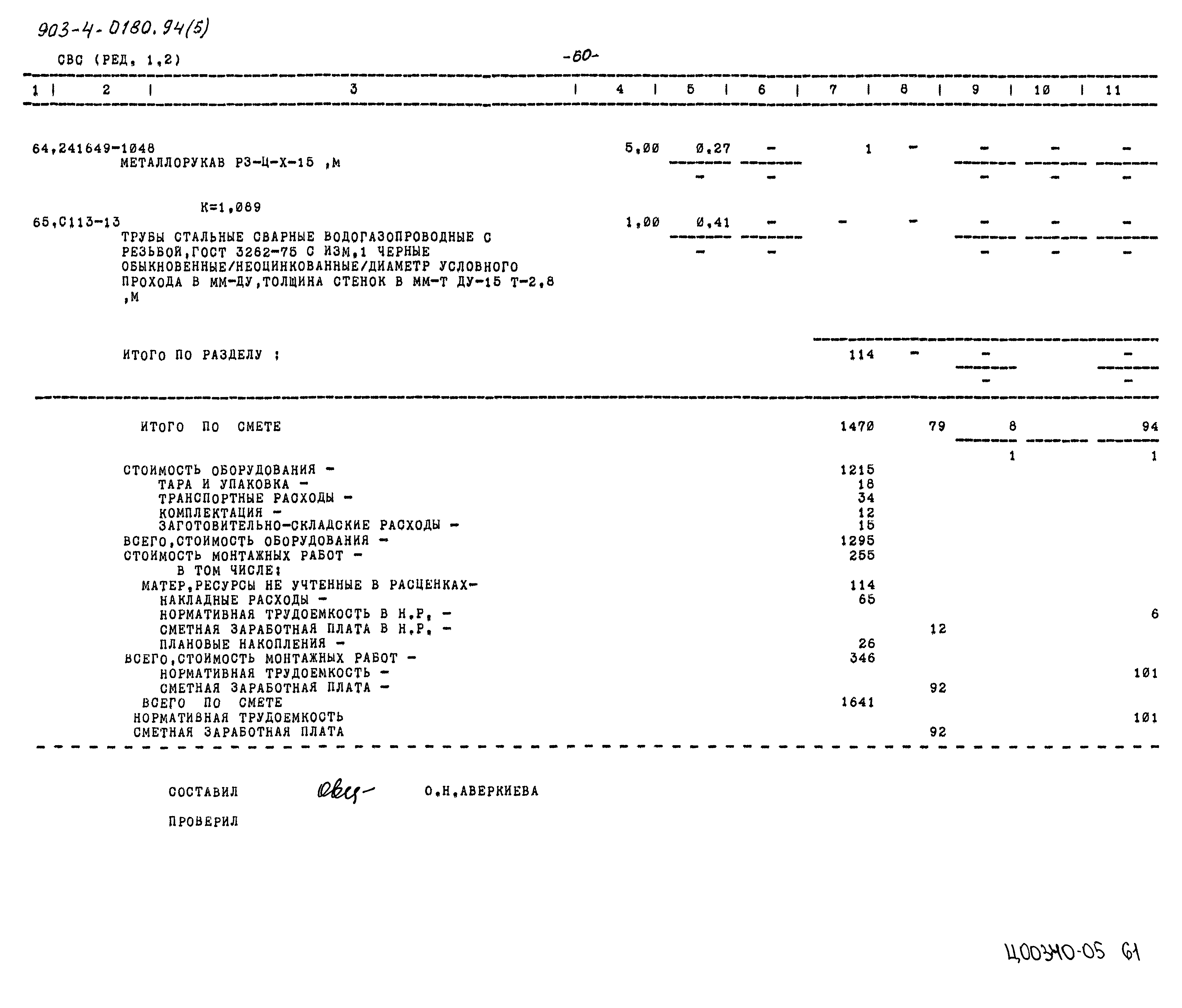 Типовые проектные решения 903-4-0180.94