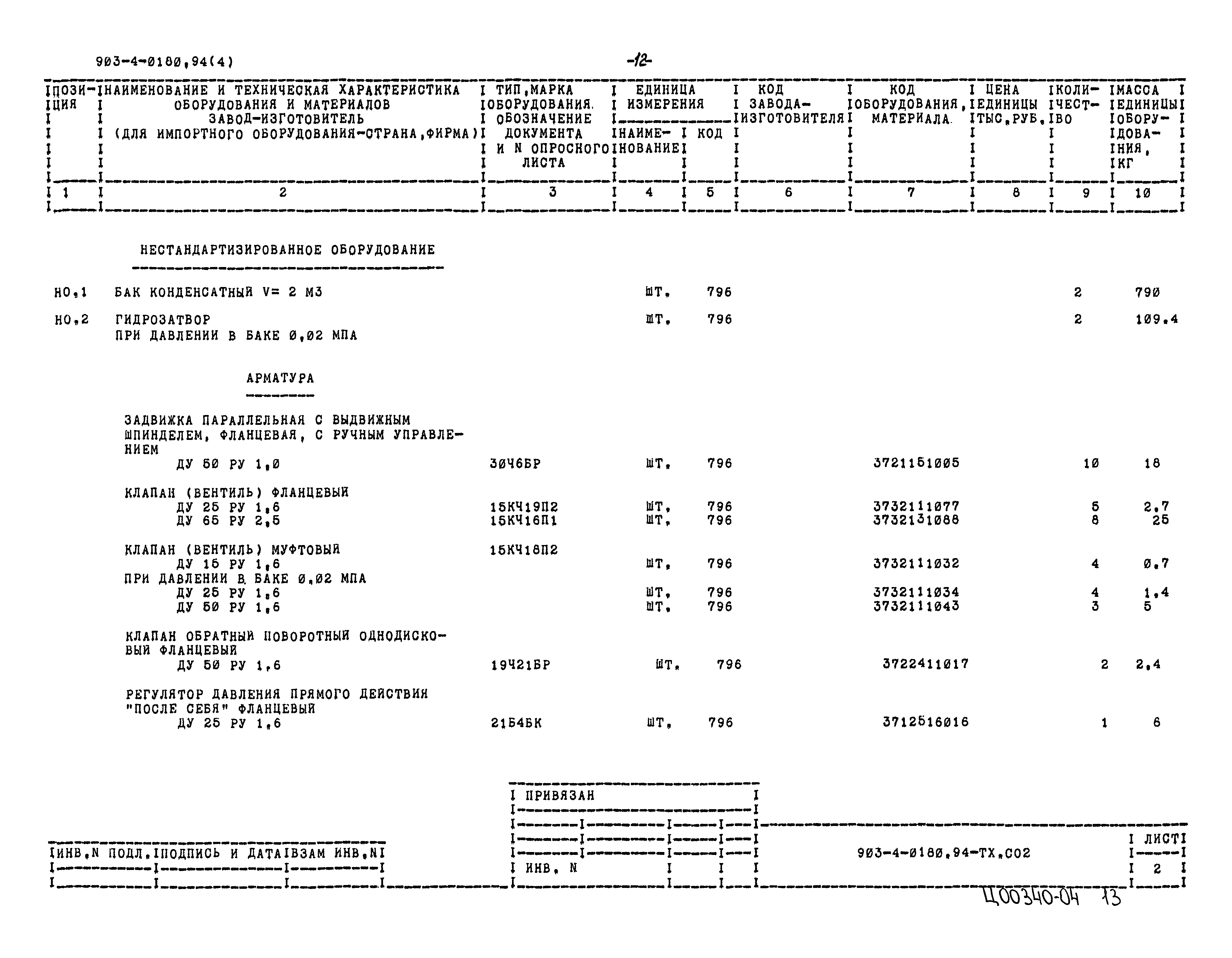 Типовые проектные решения 903-4-0180.94