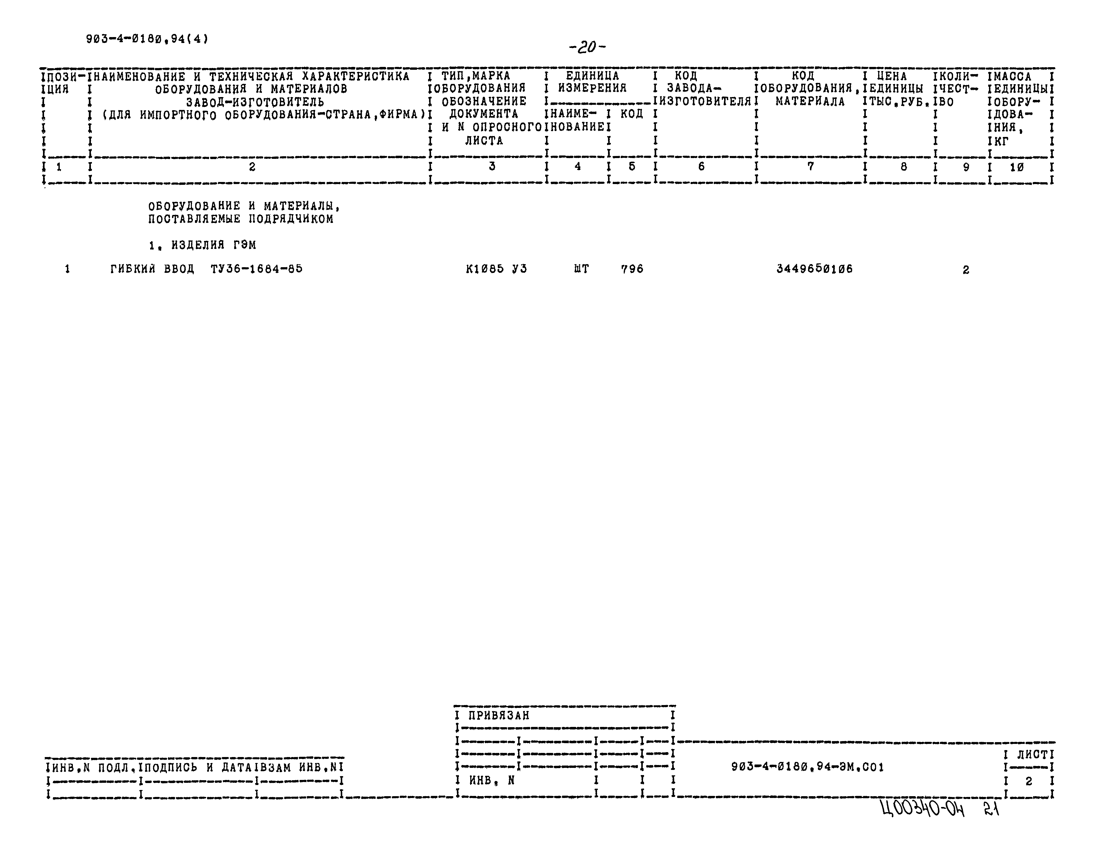 Типовые проектные решения 903-4-0180.94