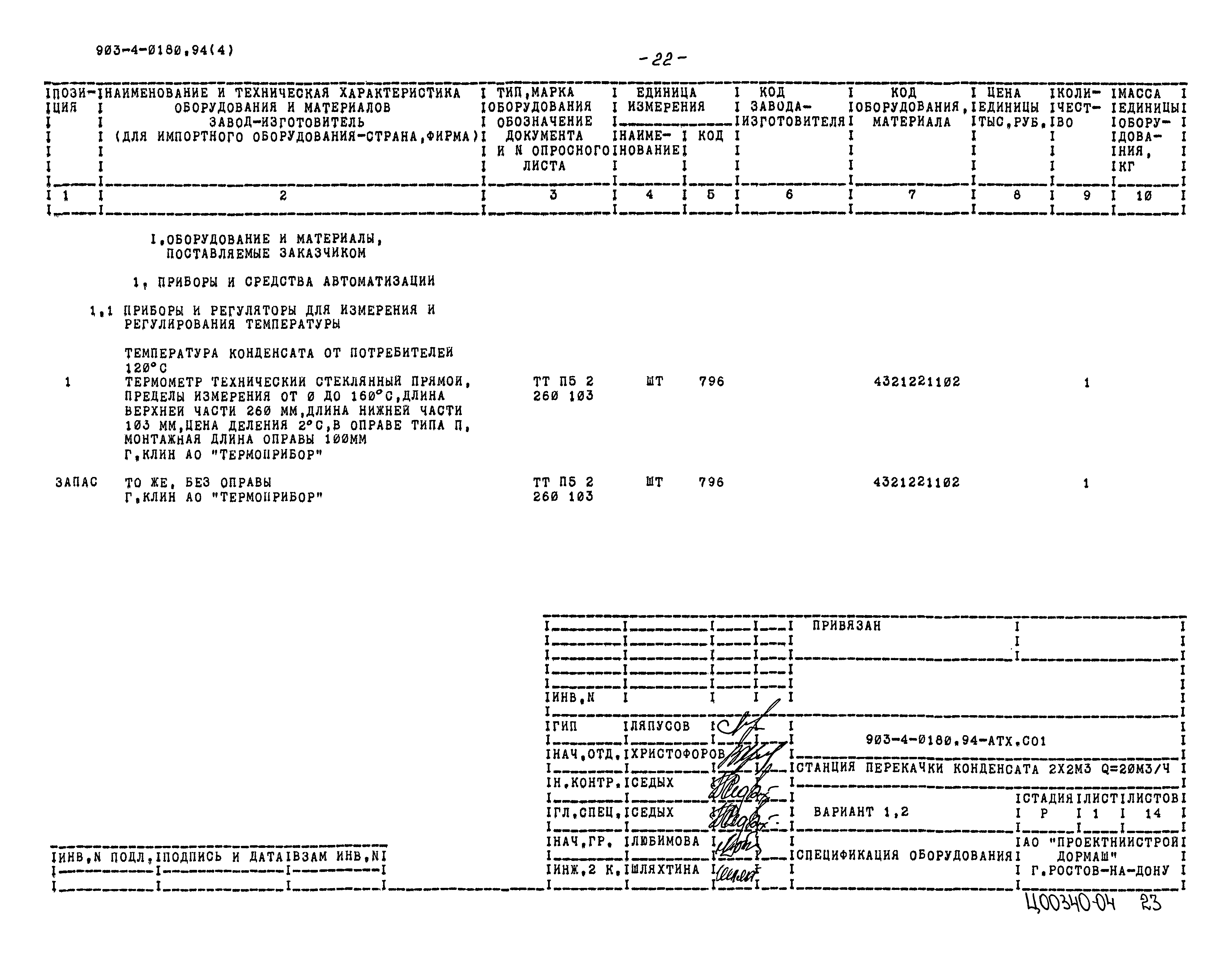 Типовые проектные решения 903-4-0180.94
