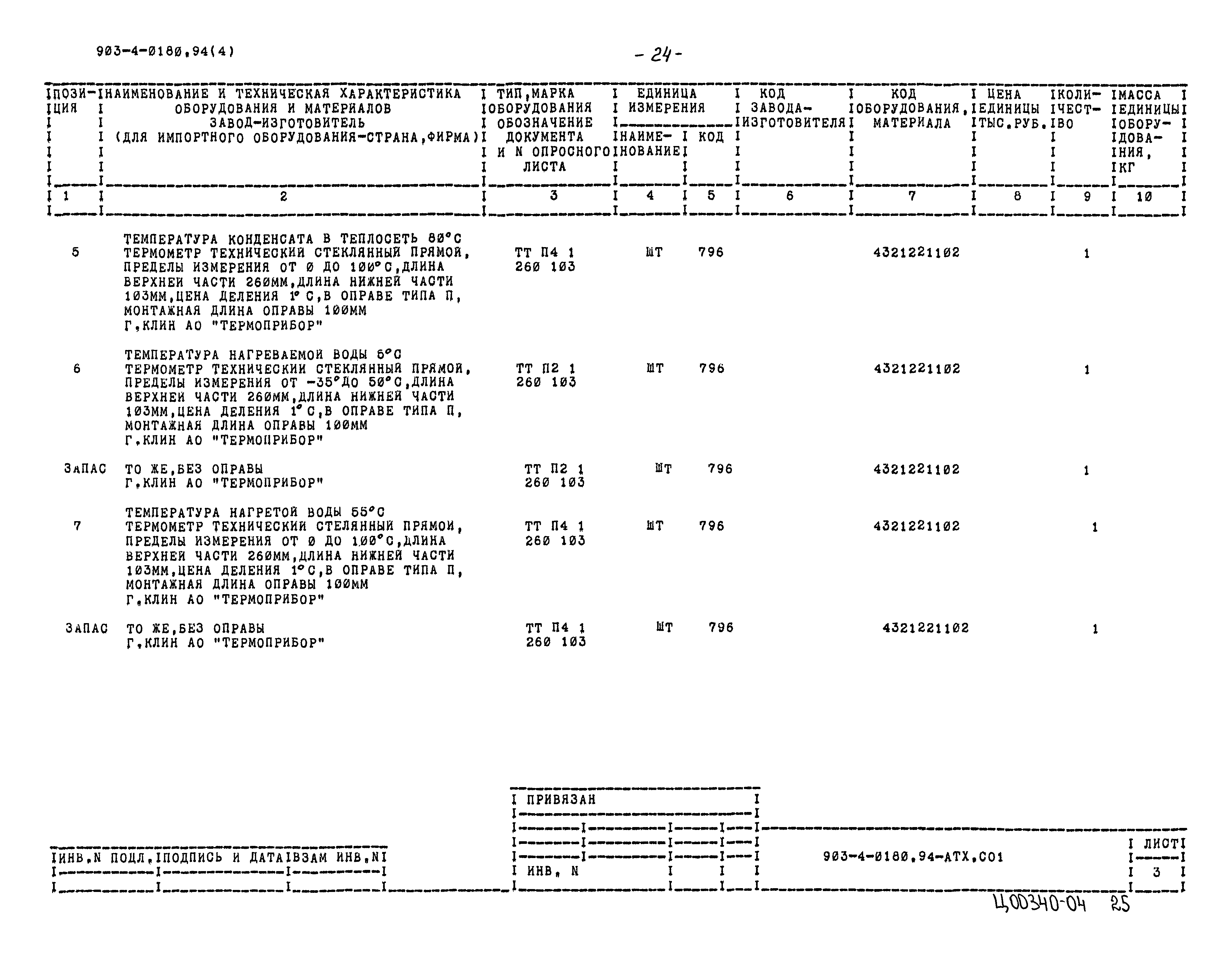 Типовые проектные решения 903-4-0180.94