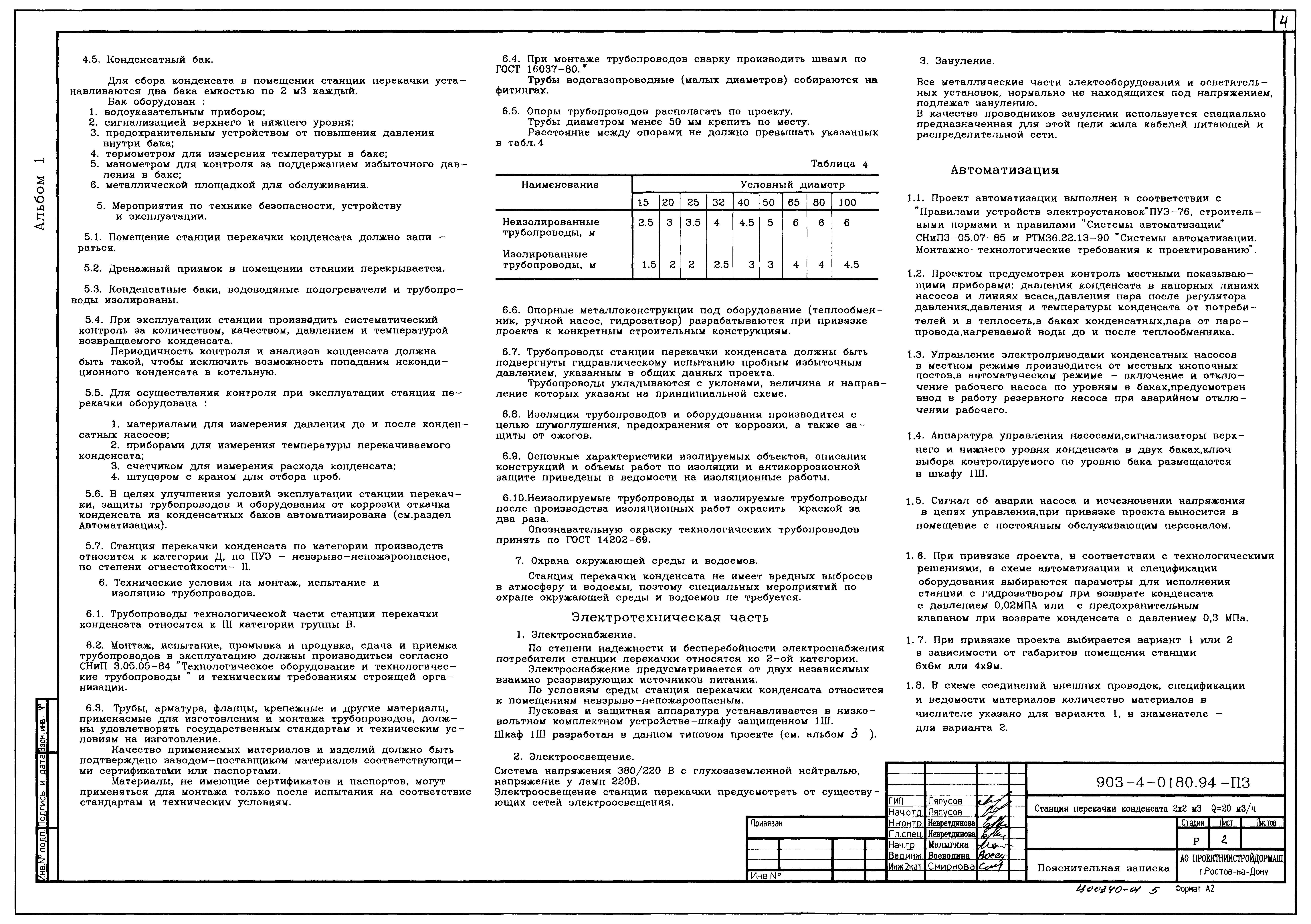 Типовые проектные решения 903-4-0180.94