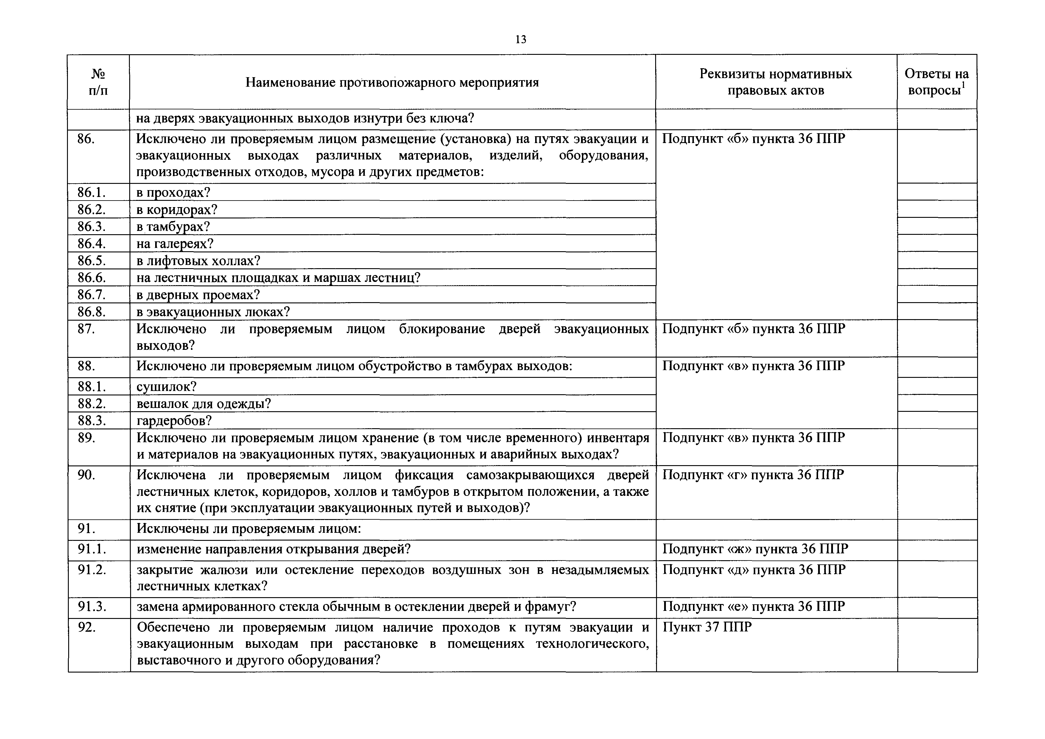 Проверочные листы списки контрольных вопросов мчс