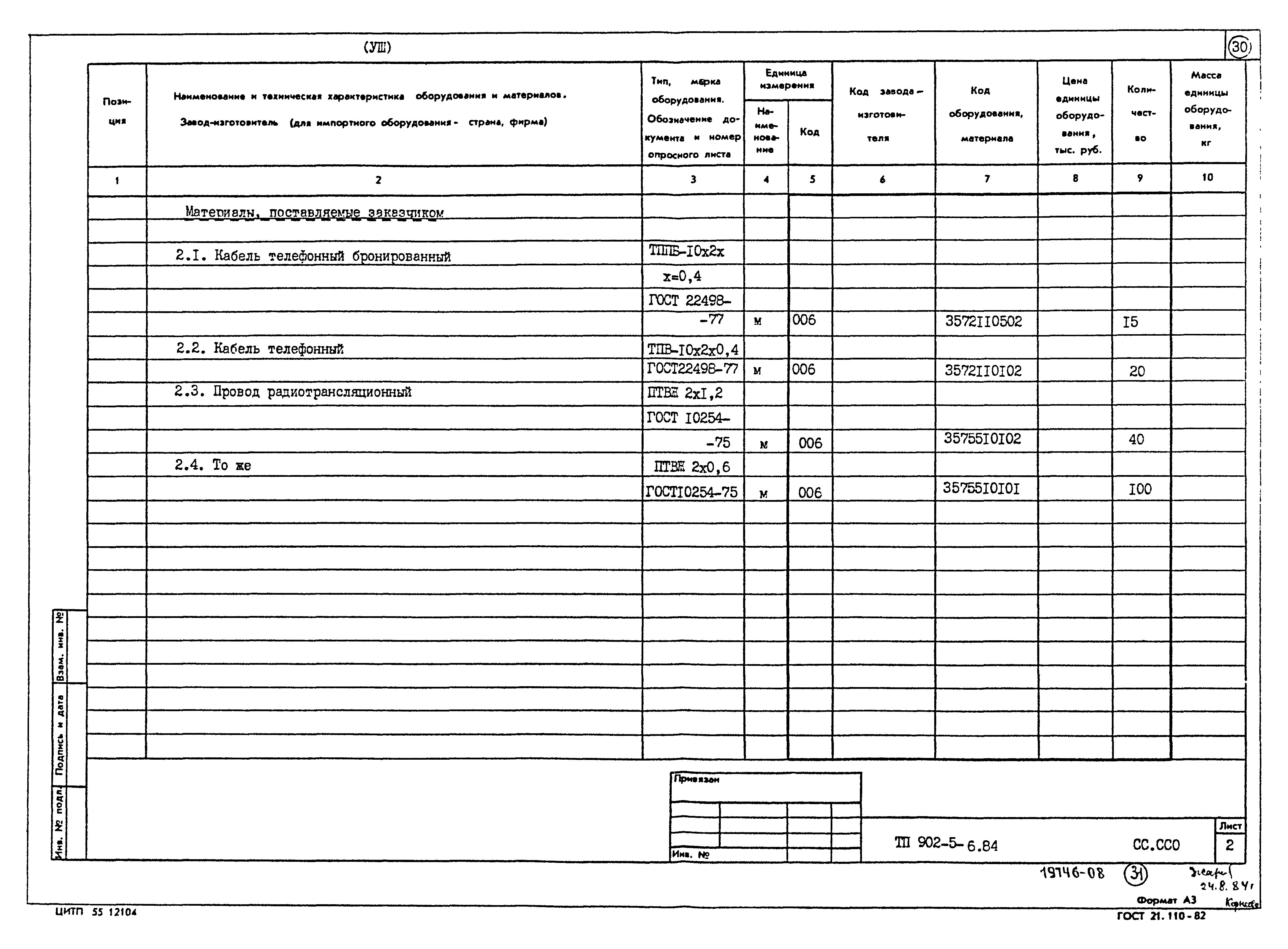 Типовой проект 902-5-6.84