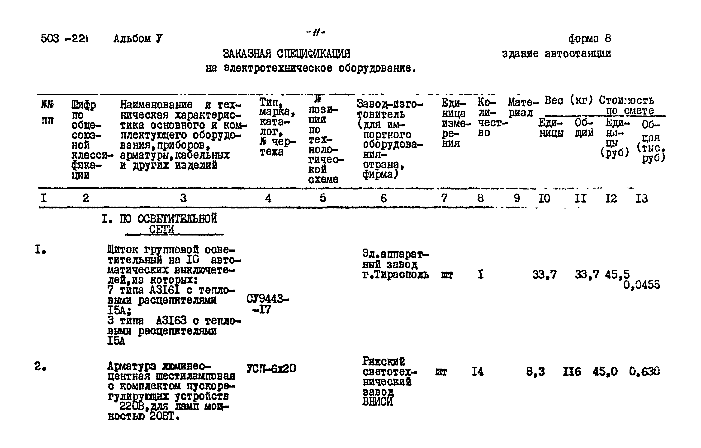 Типовой проект 503-221