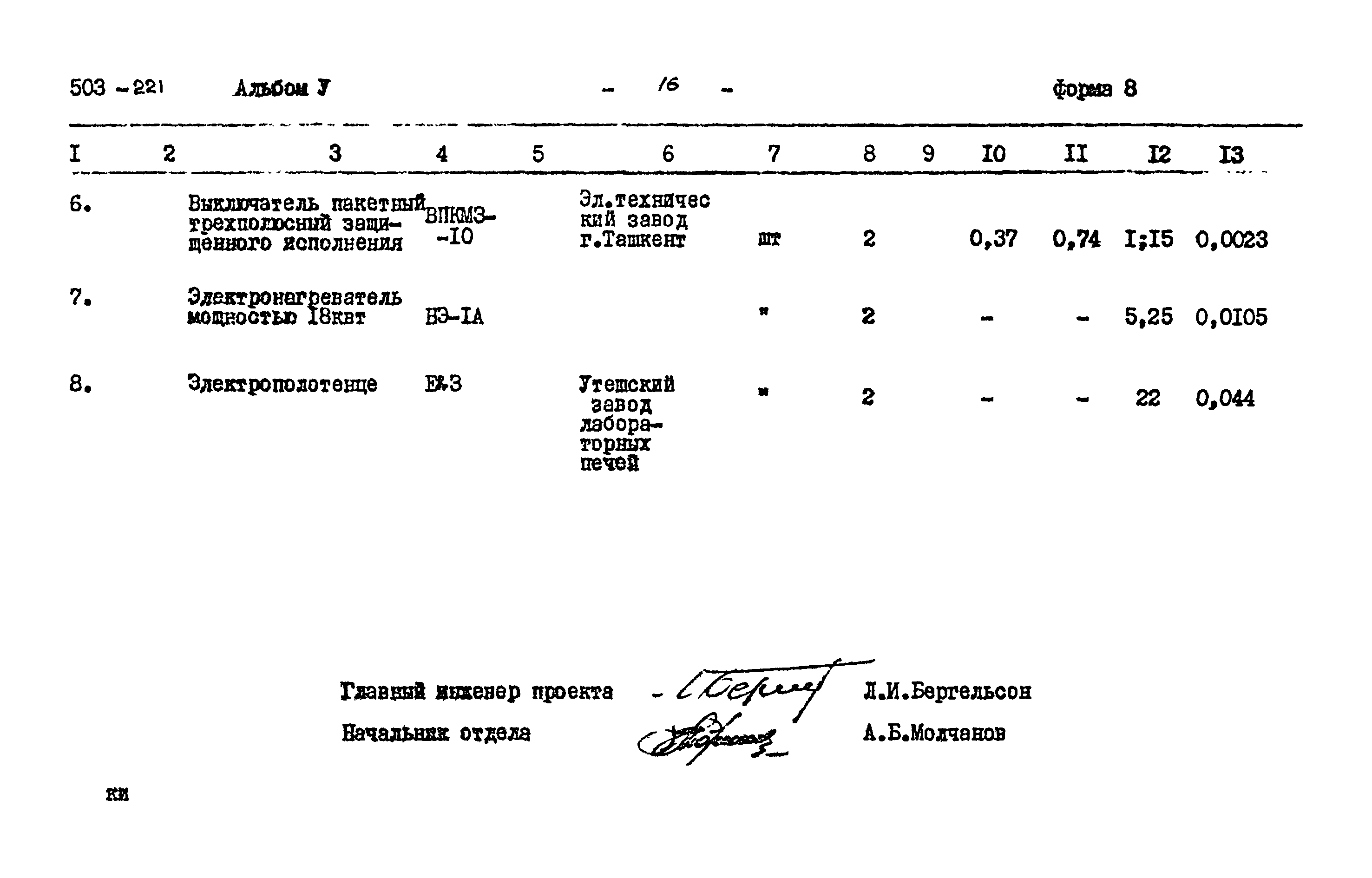 Типовой проект 503-221