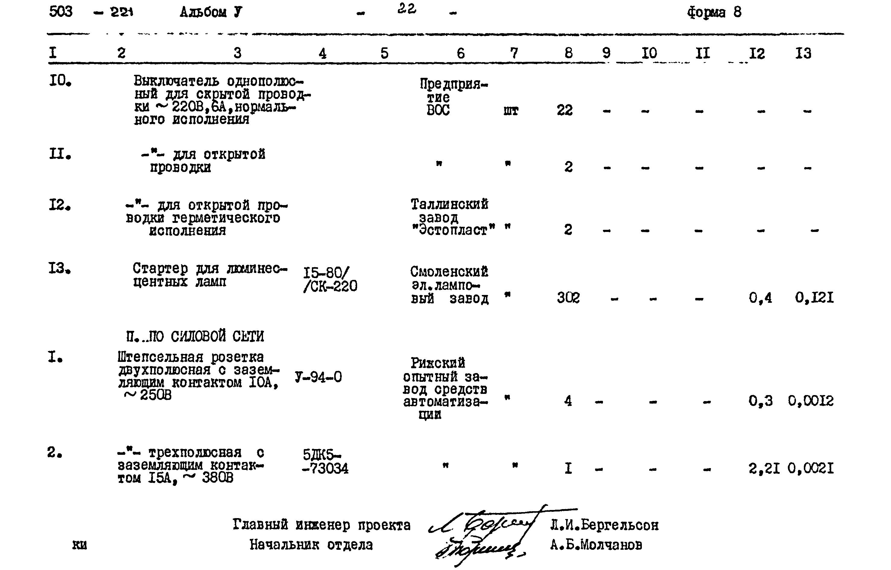 Типовой проект 503-221