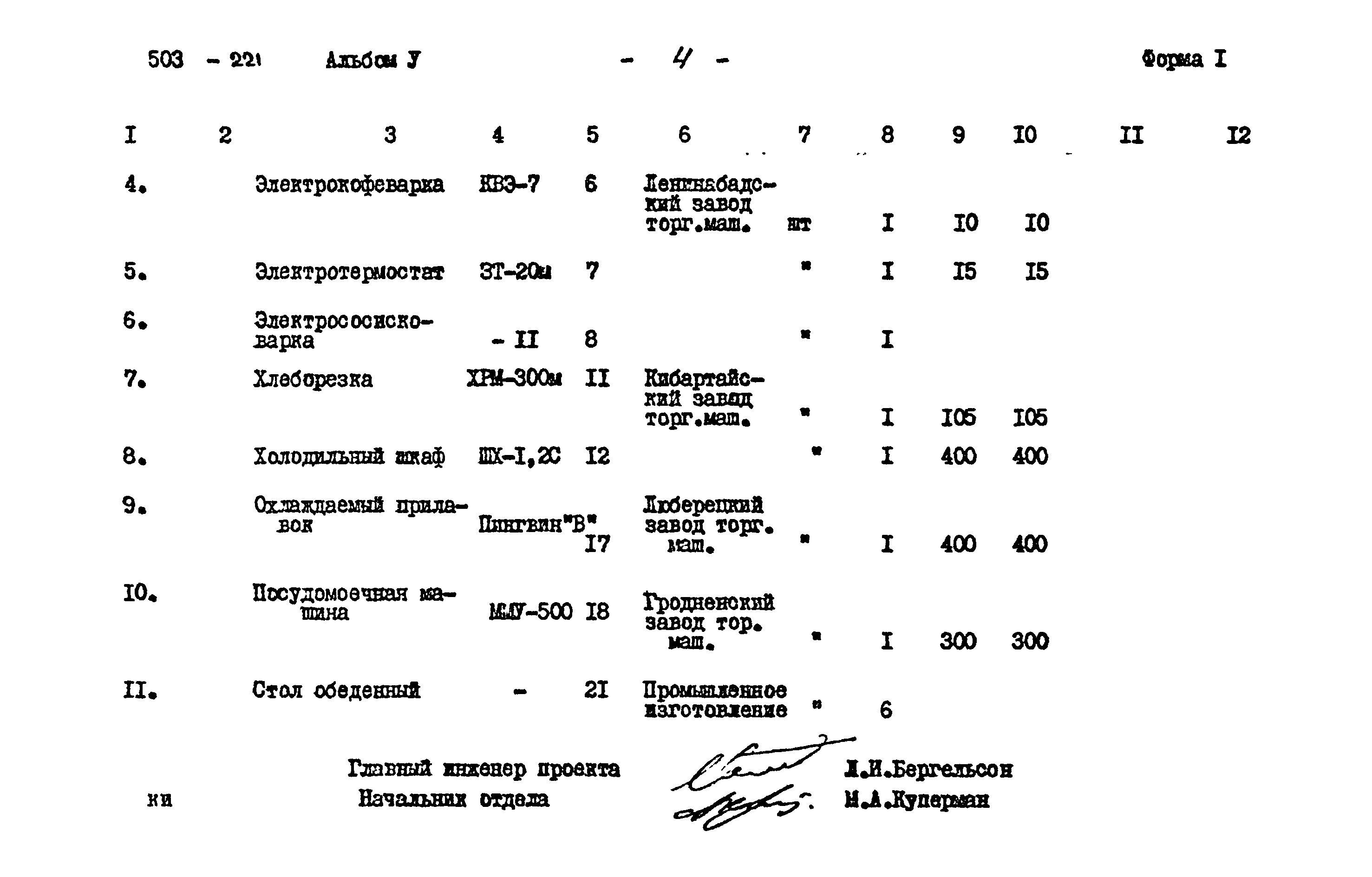 Типовой проект 503-221