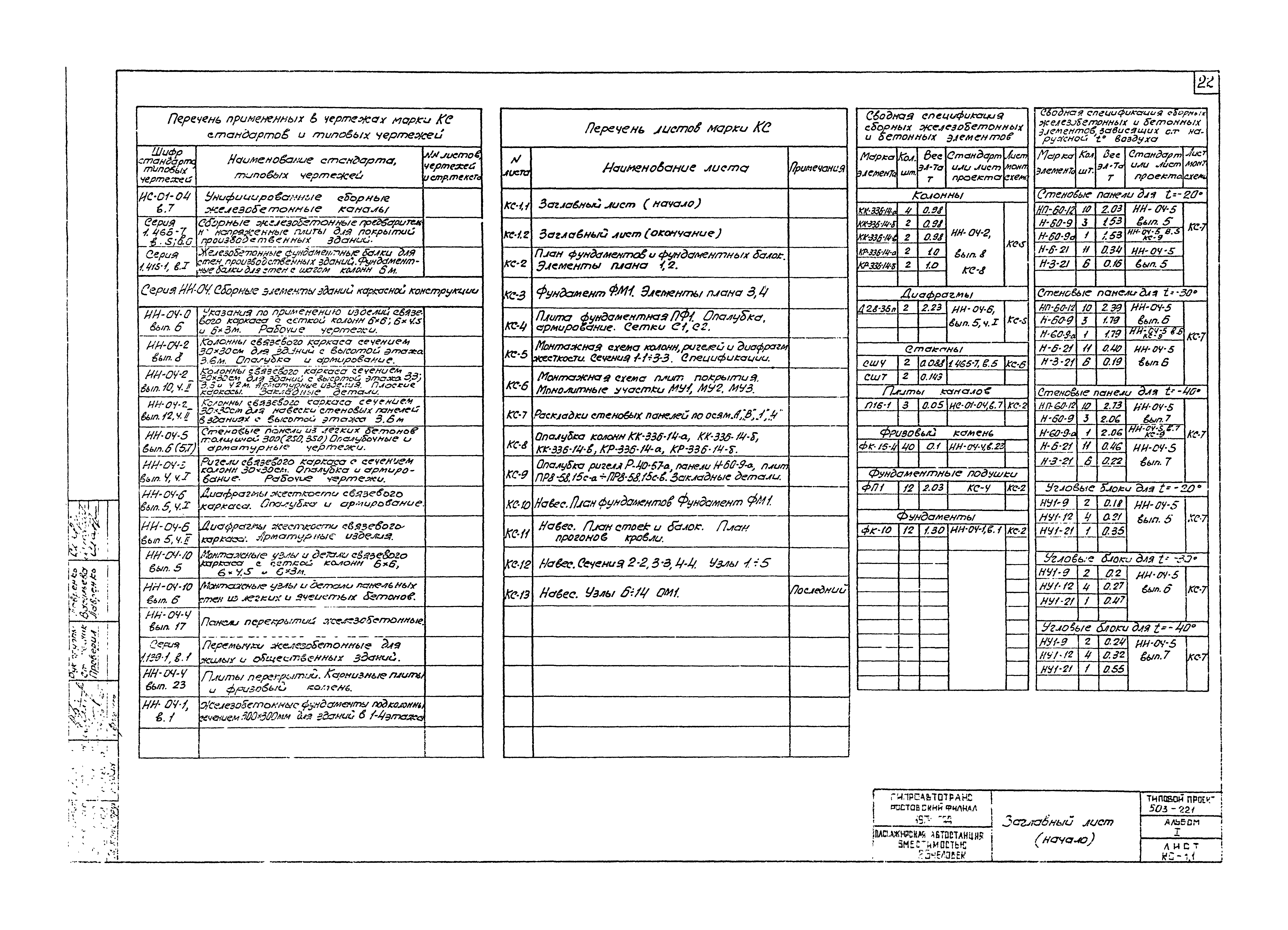 Типовой проект 503-221