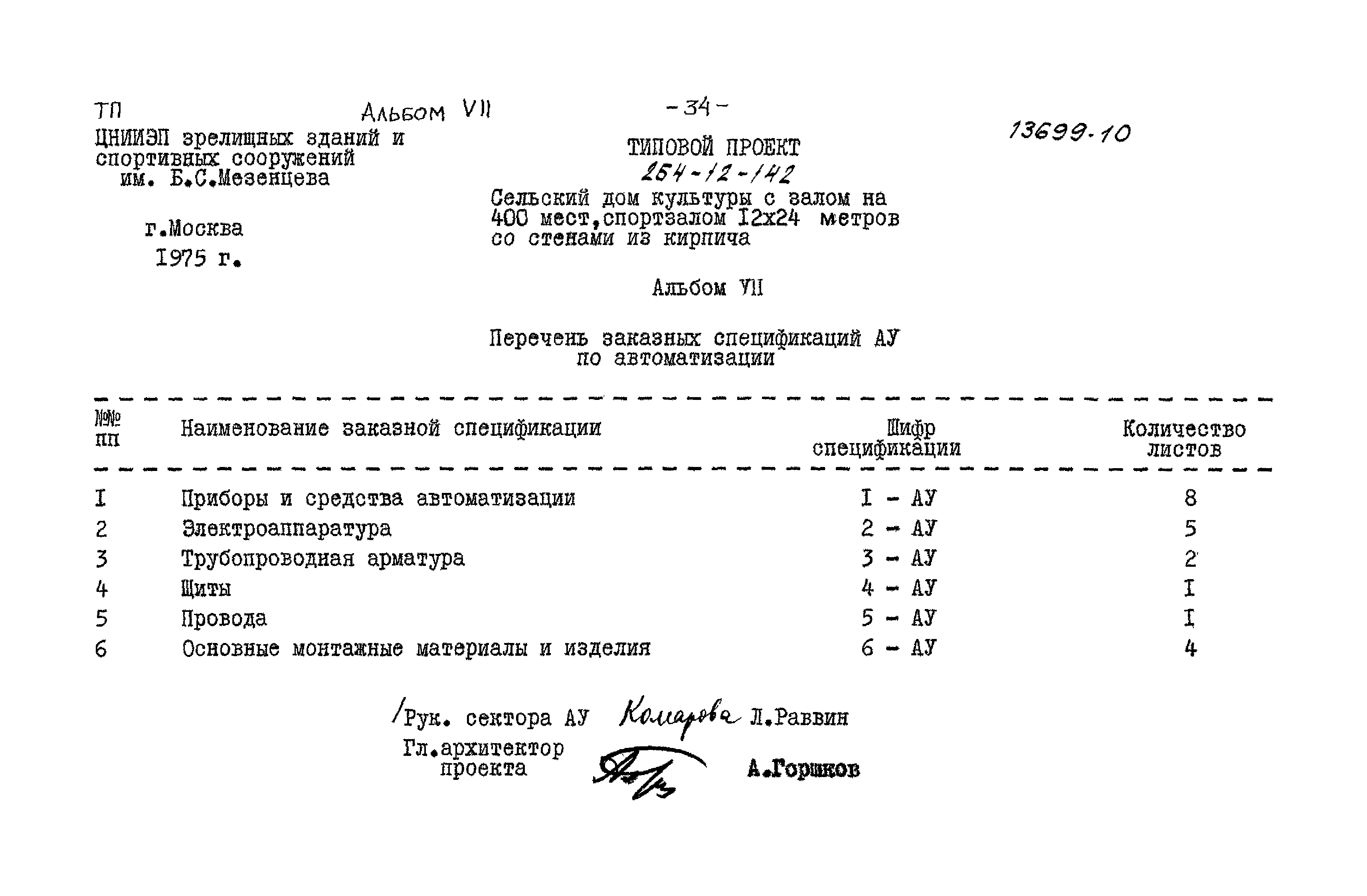 Типовой проект 264-12-142