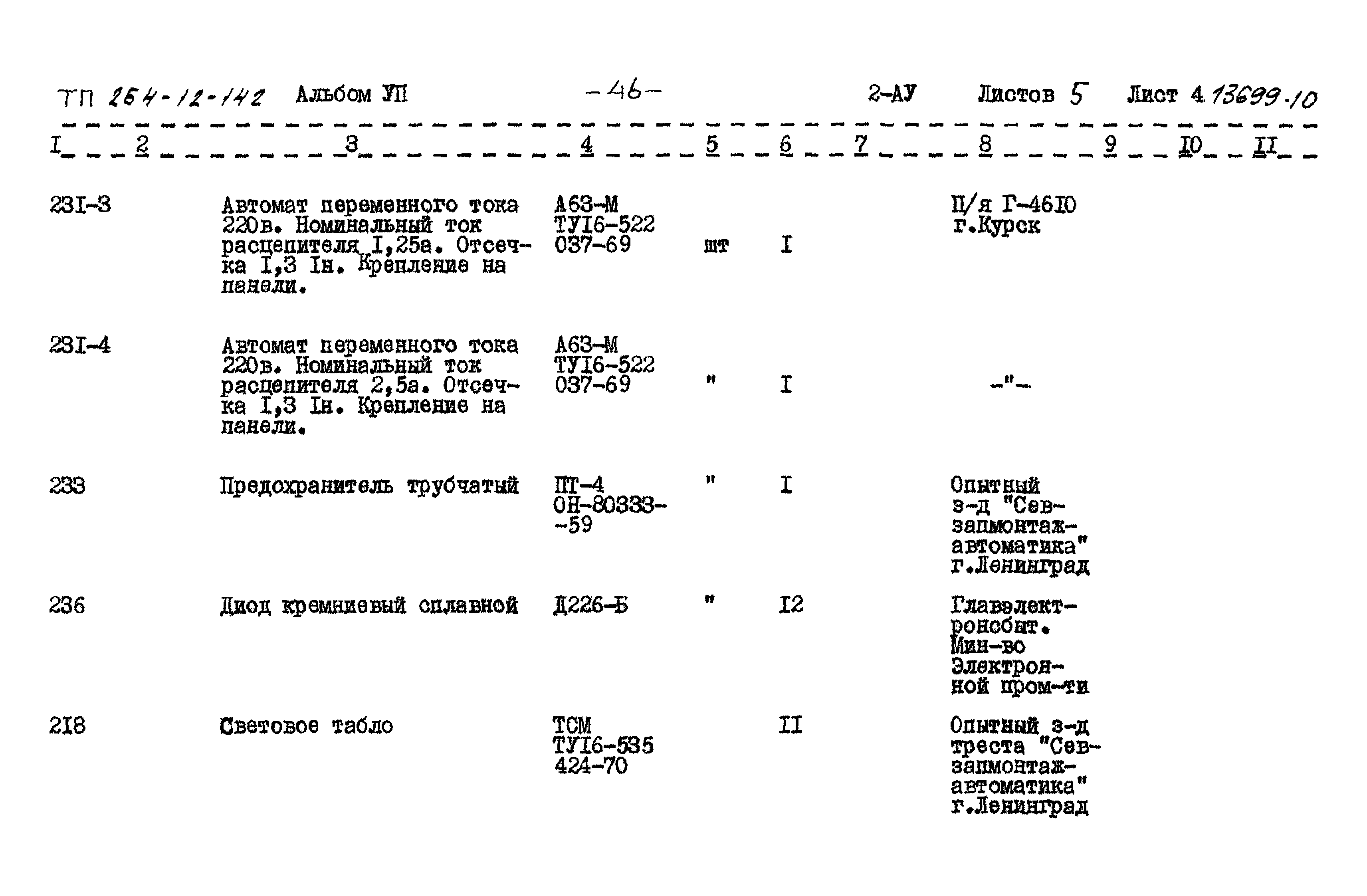 Типовой проект 264-12-142