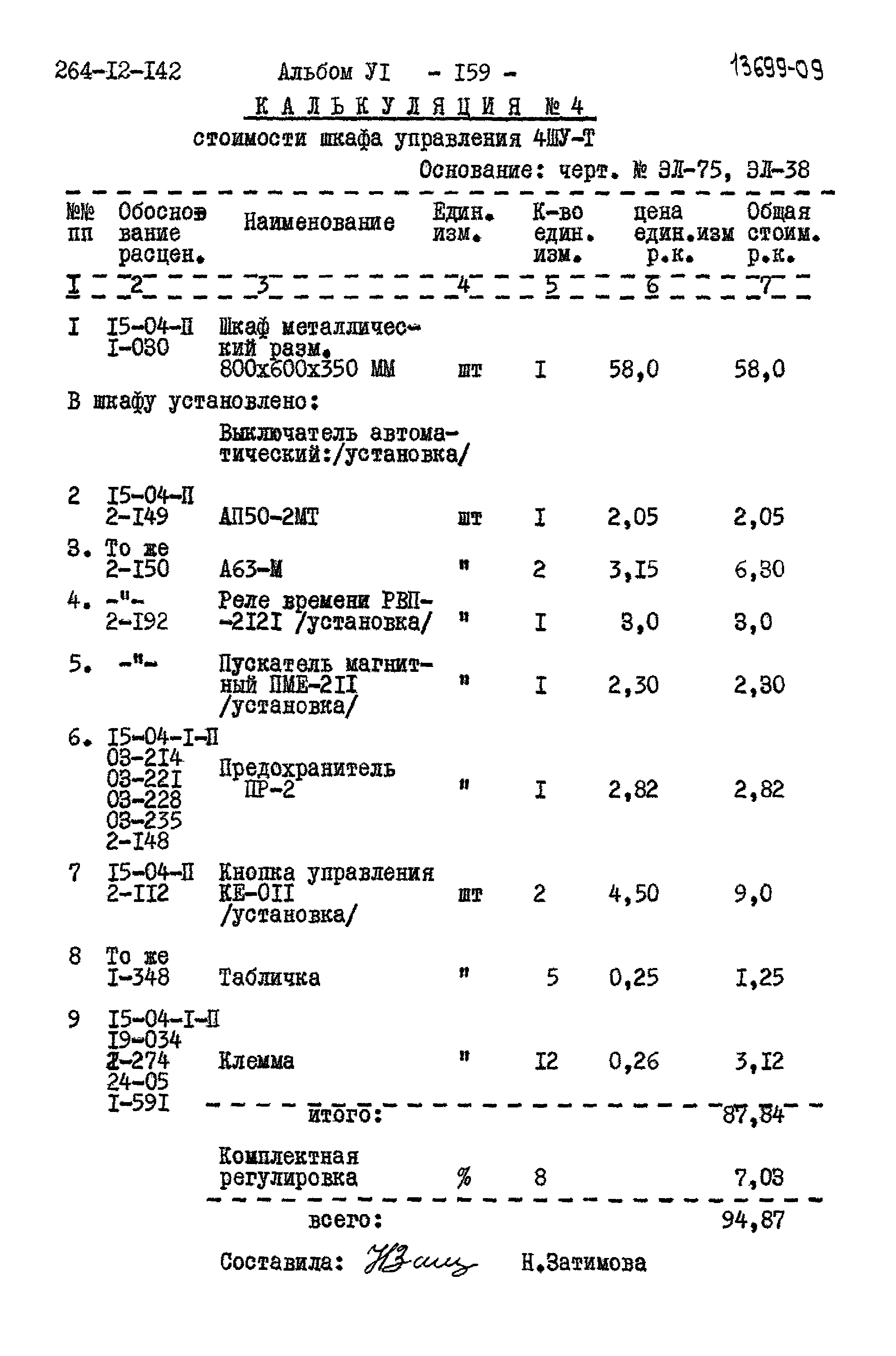 Типовой проект 264-12-142