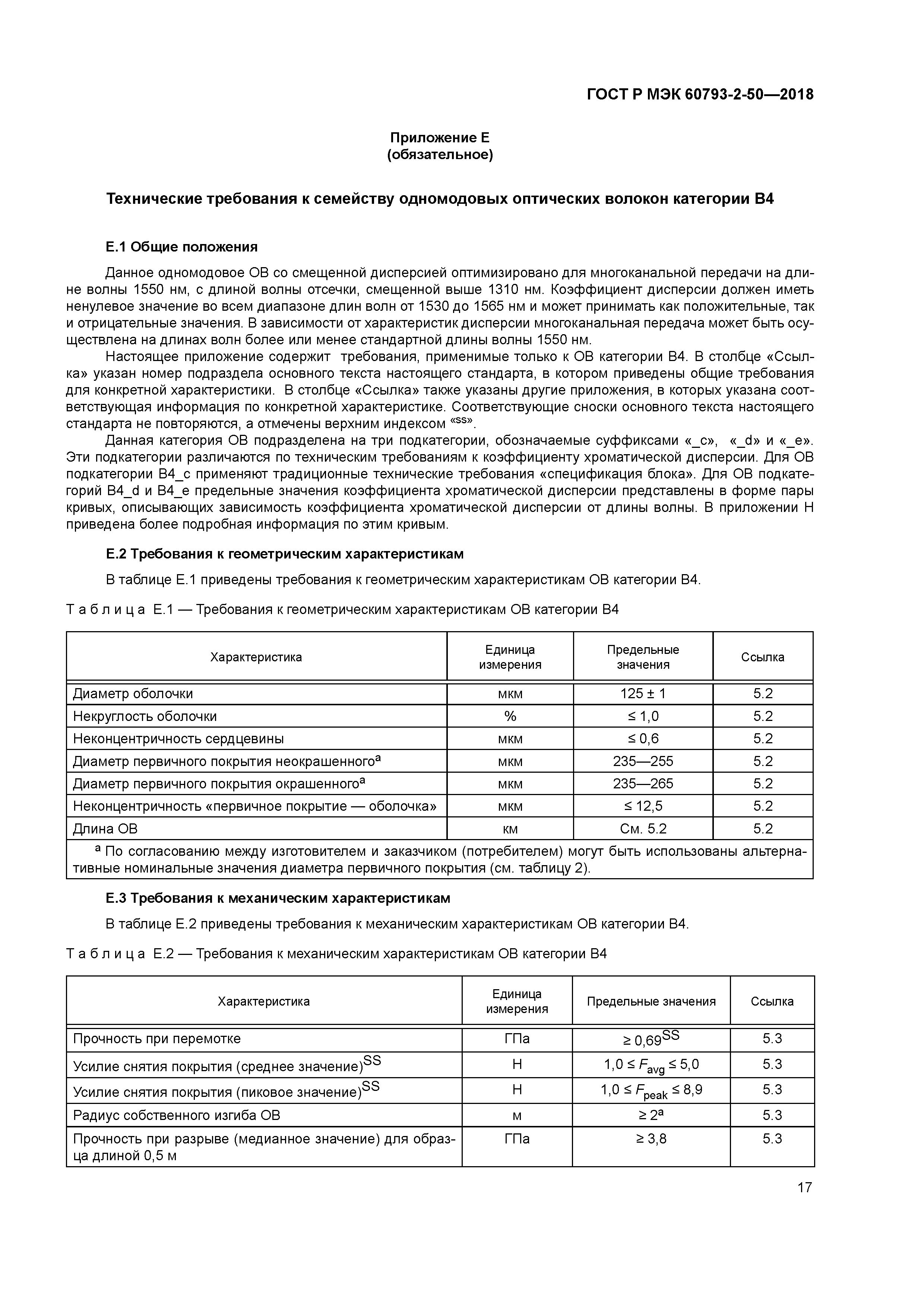 ГОСТ Р МЭК 60793-2-50-2018