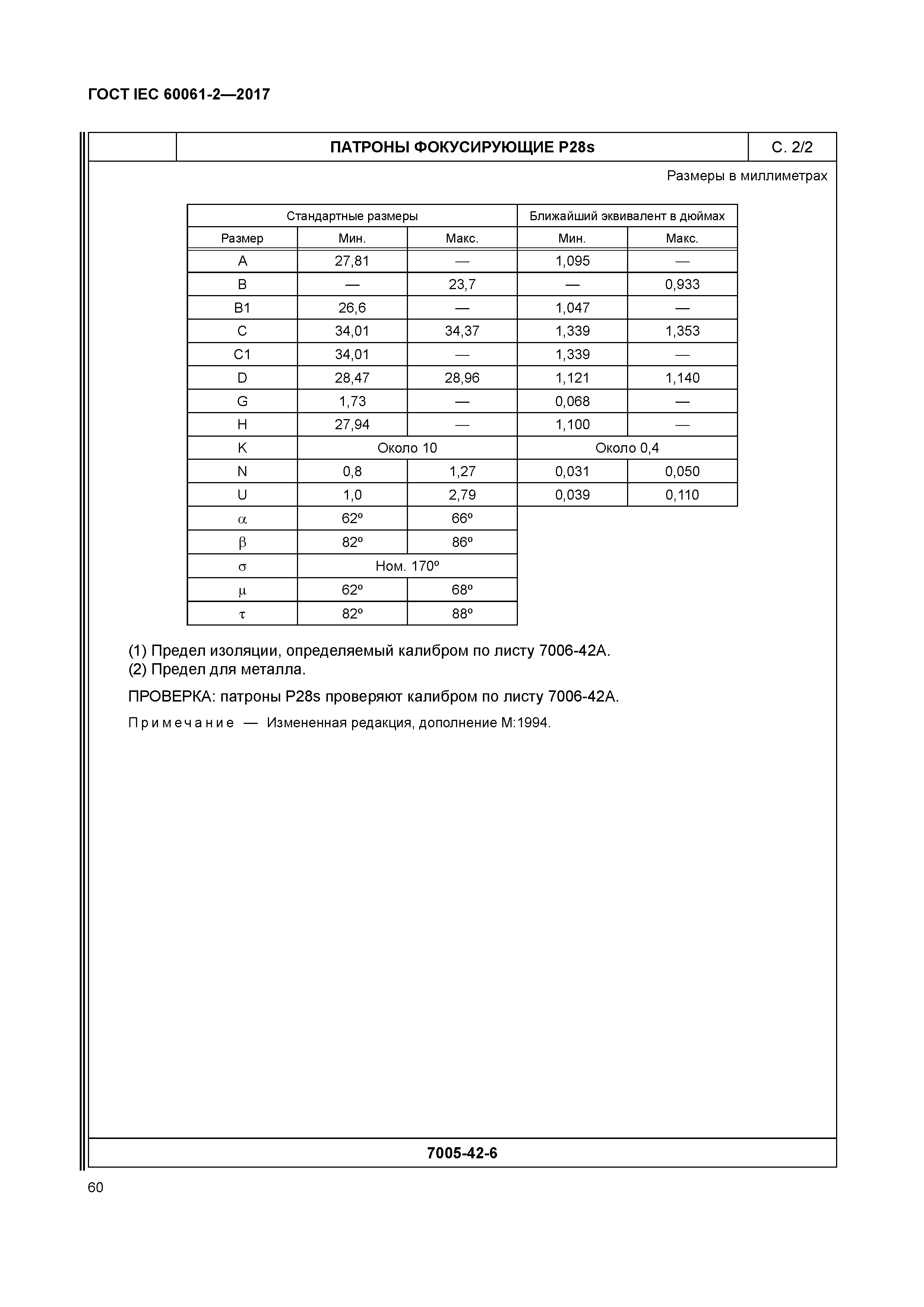 ГОСТ IEC 60061-2-2017