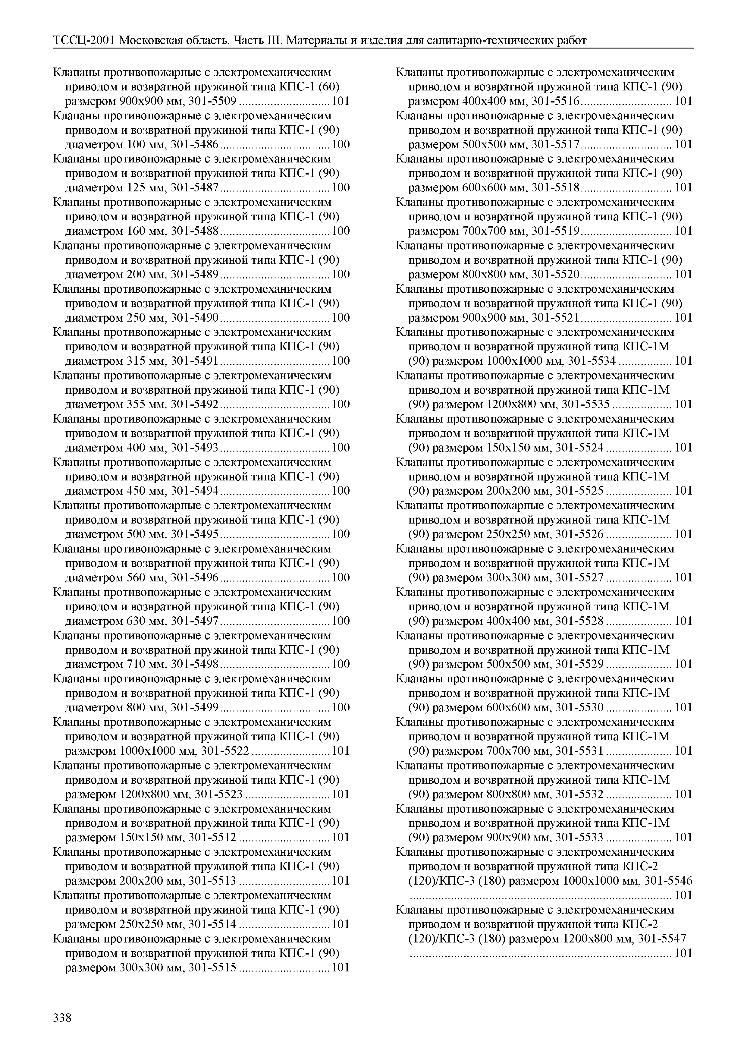 ТССЦ 01-2001 Московская область