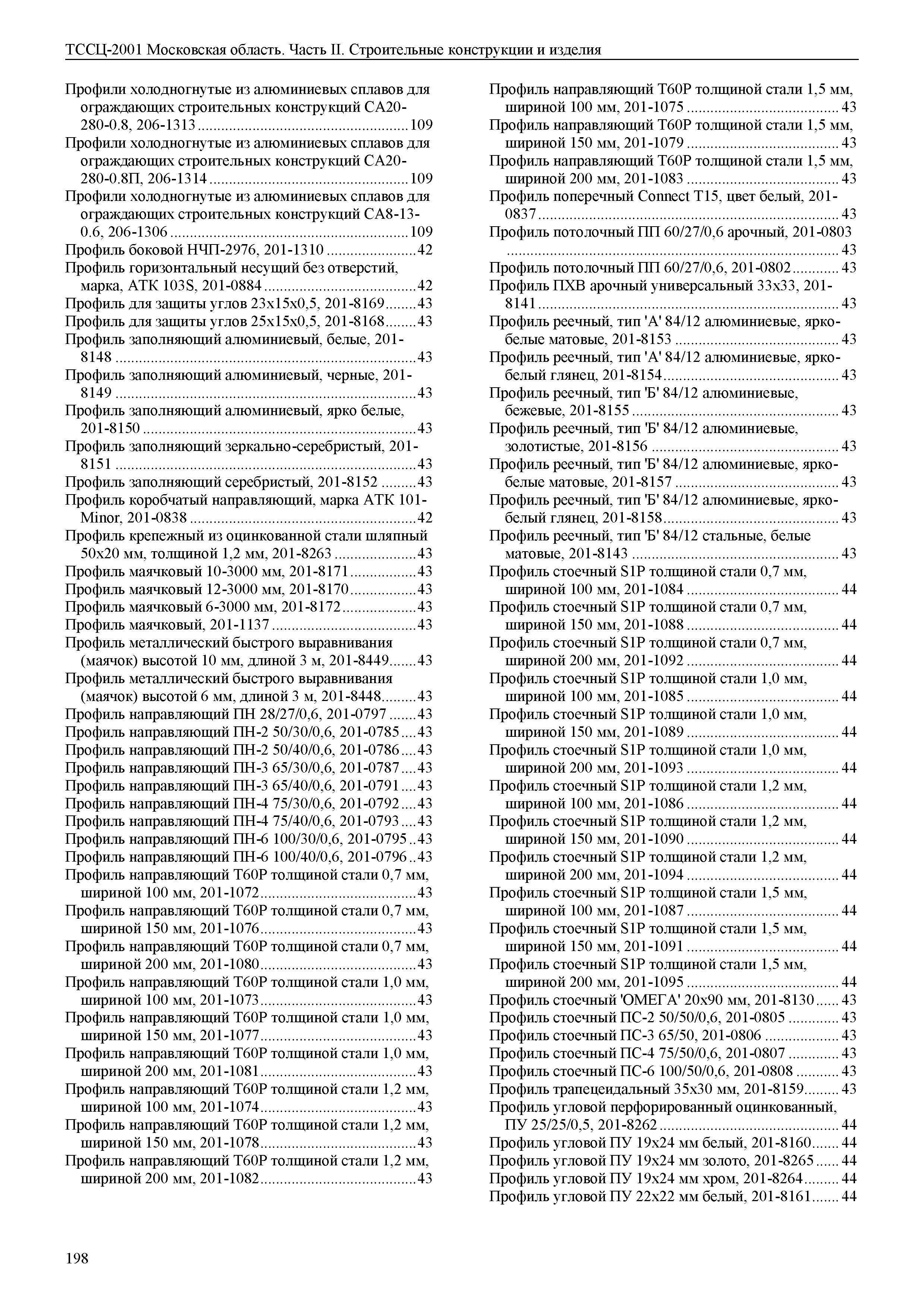 ТССЦ 01-2001 Московская область