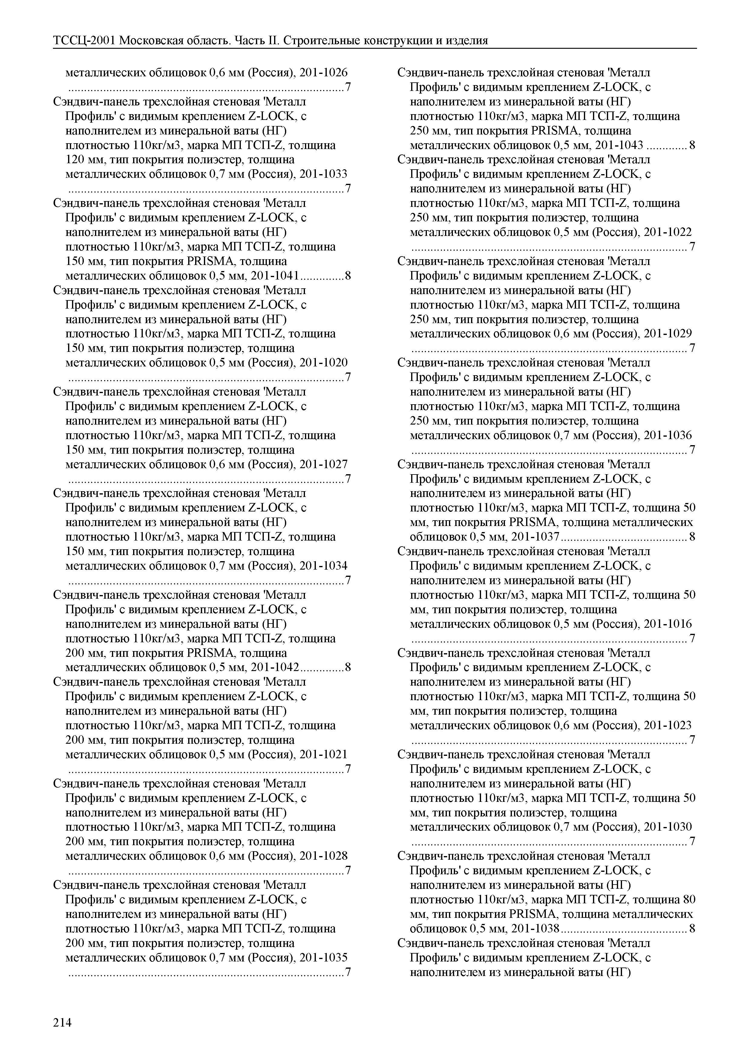 ТССЦ 01-2001 Московская область