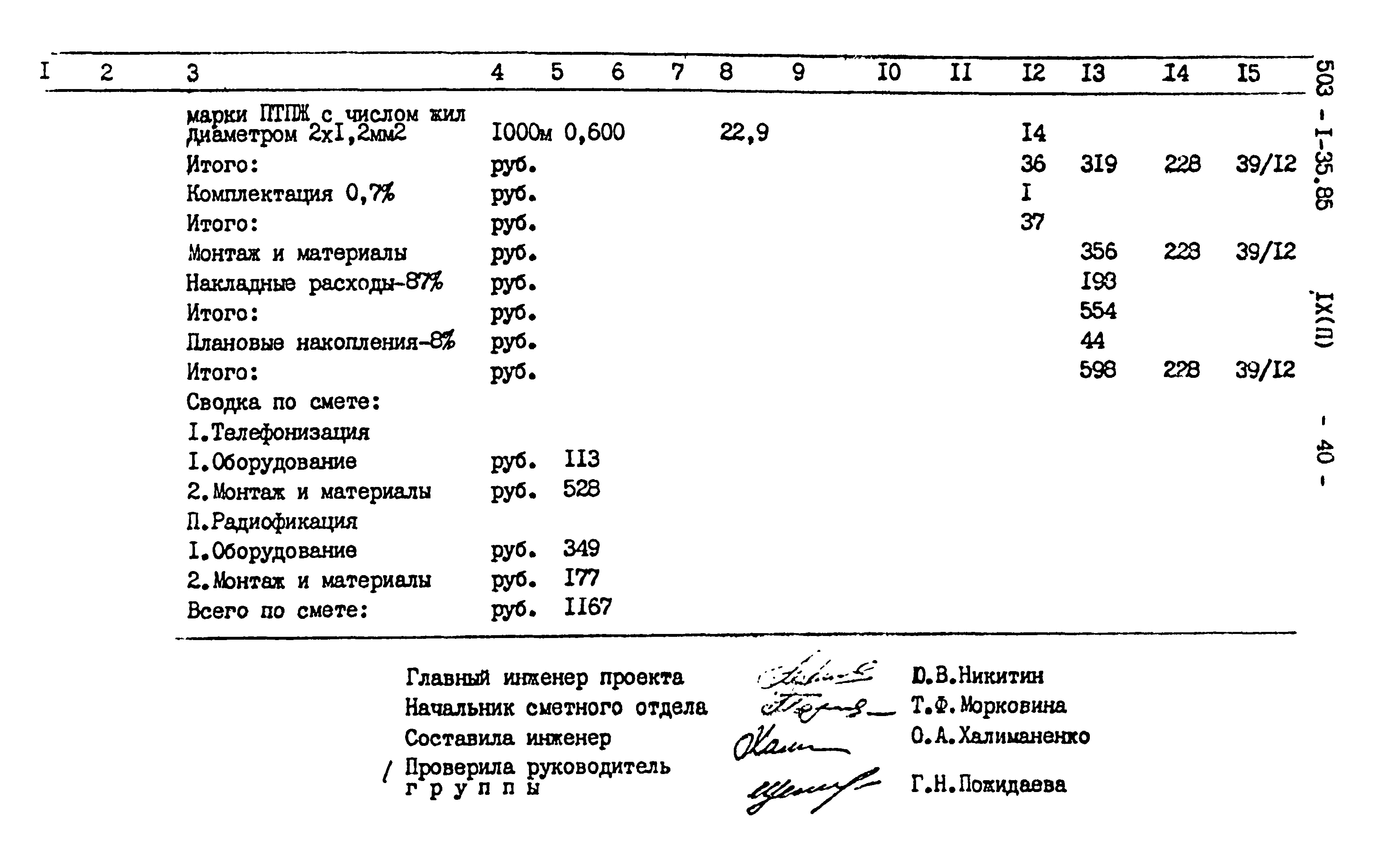 Типовой проект 503-1-35.85