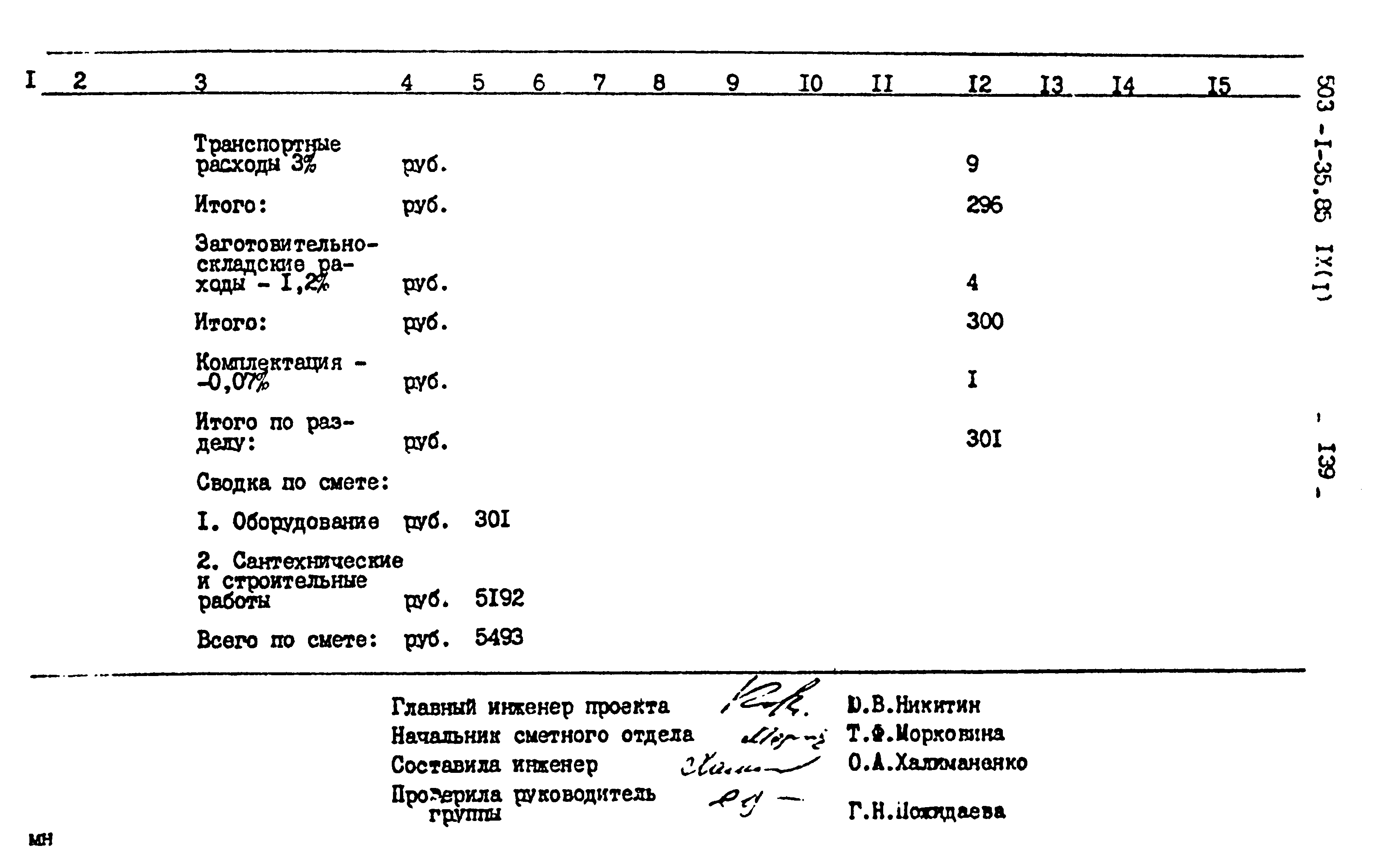Типовой проект 503-1-35.85