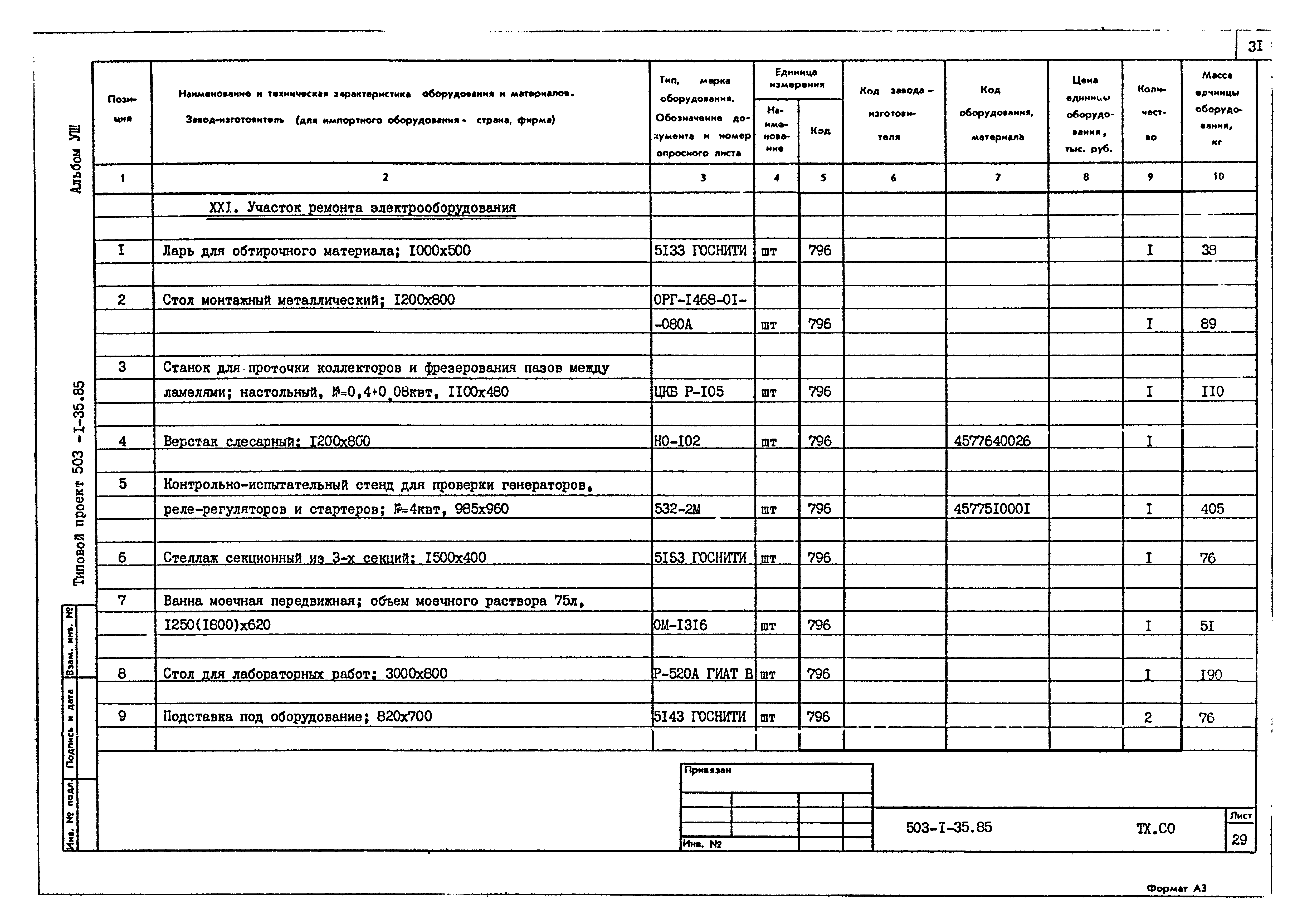 Типовой проект 503-1-35.85