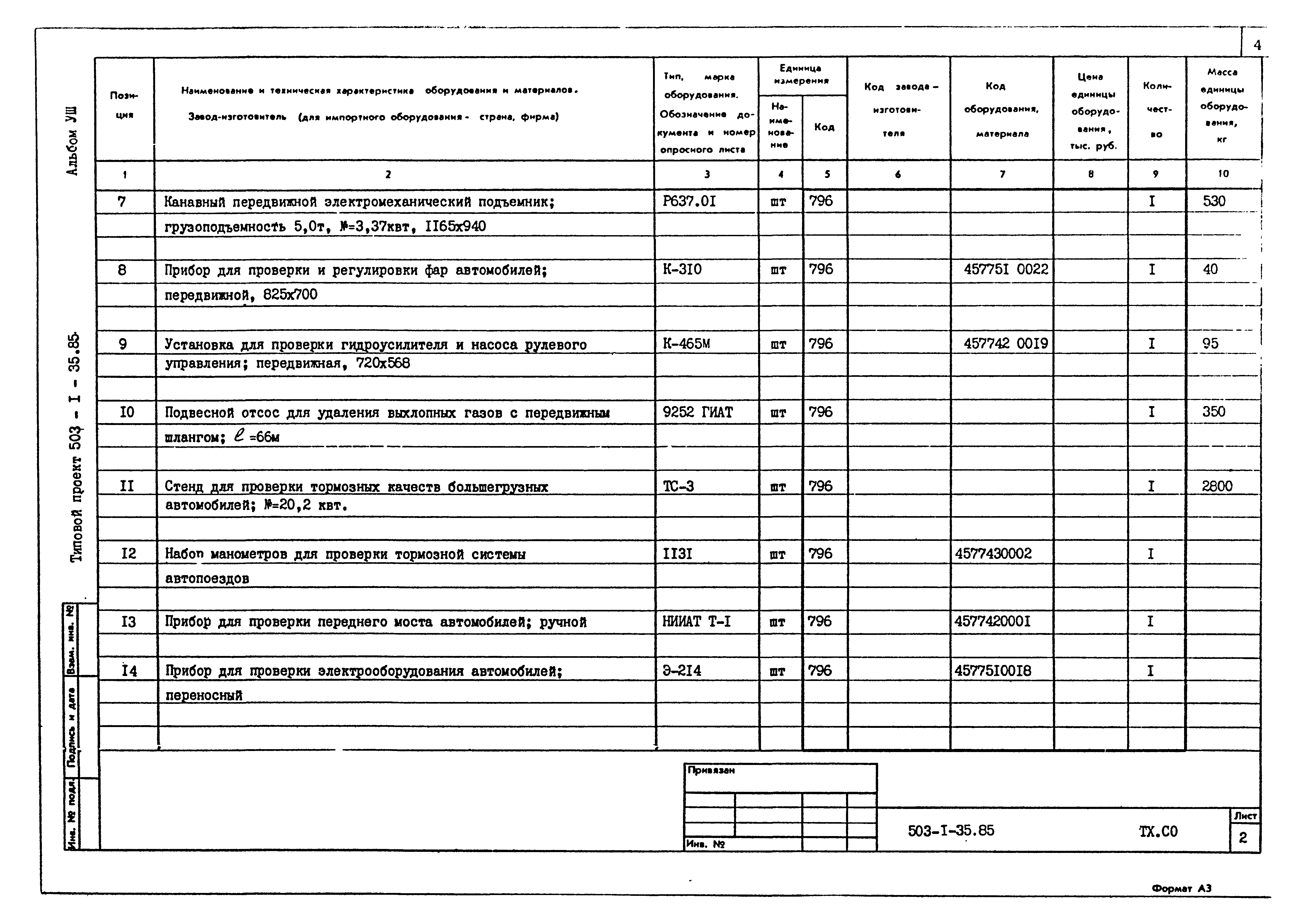 Типовой проект 503-1-35.85