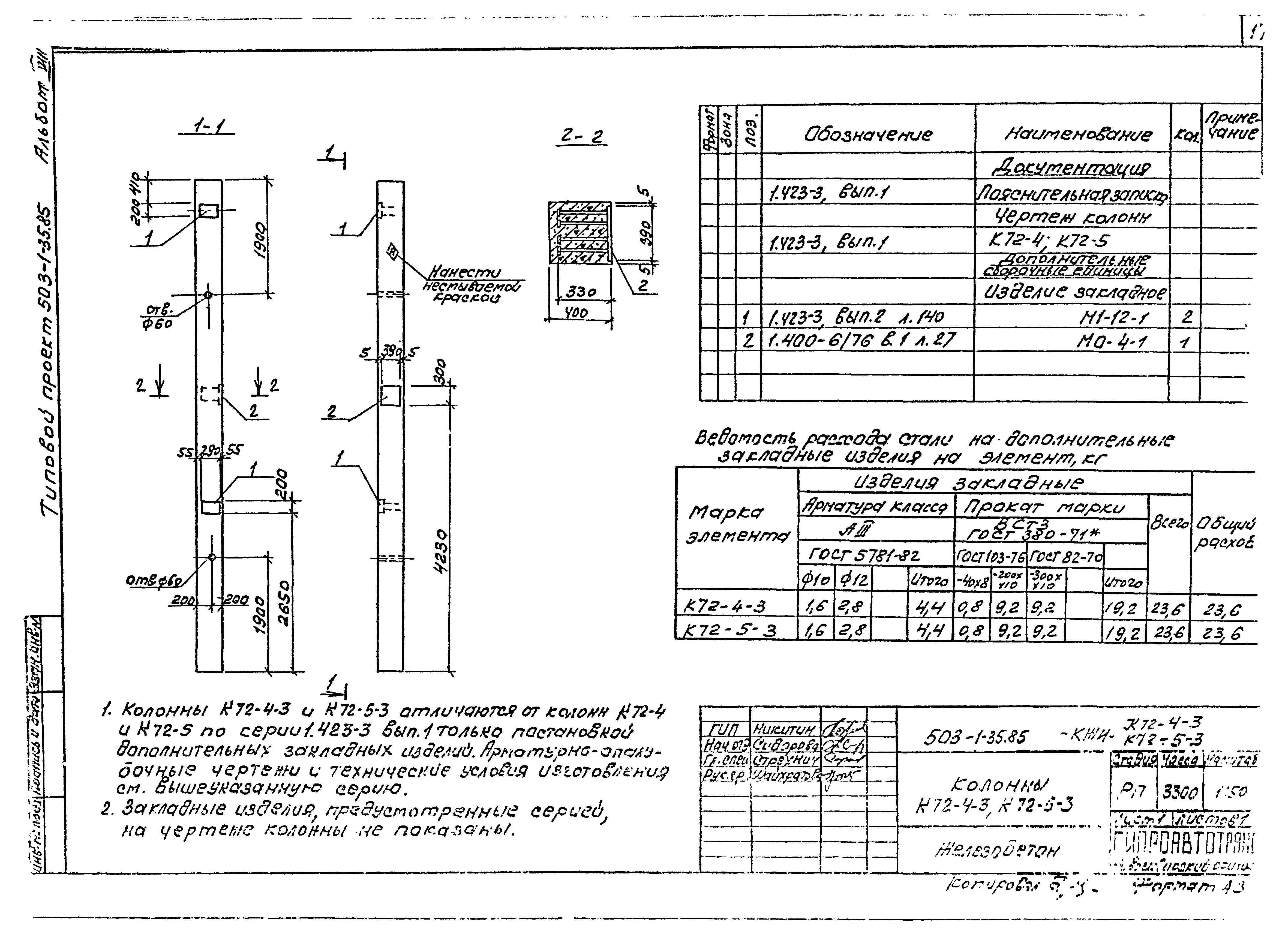 Типовой проект 503-1-35.85