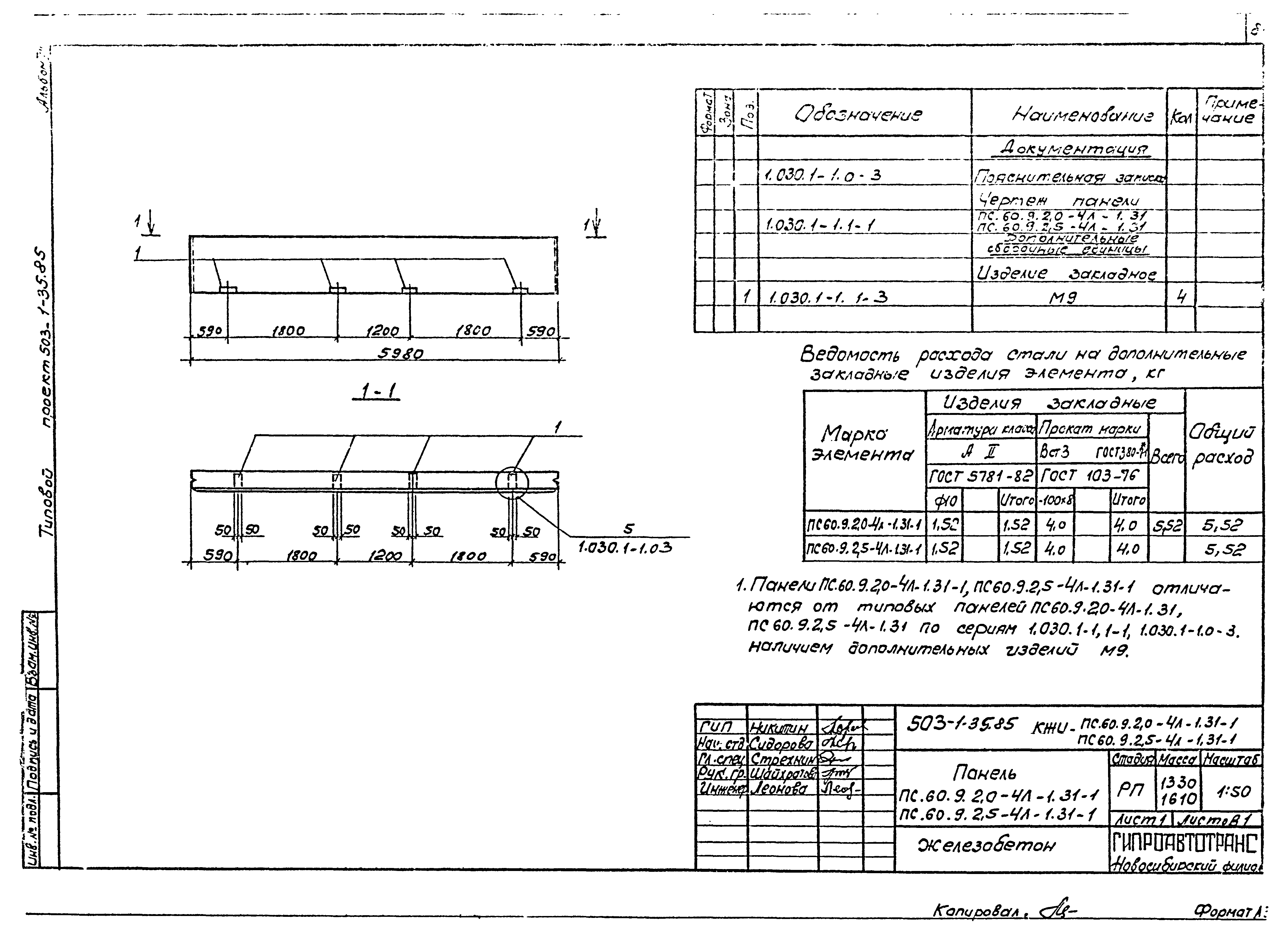 Типовой проект 503-1-35.85