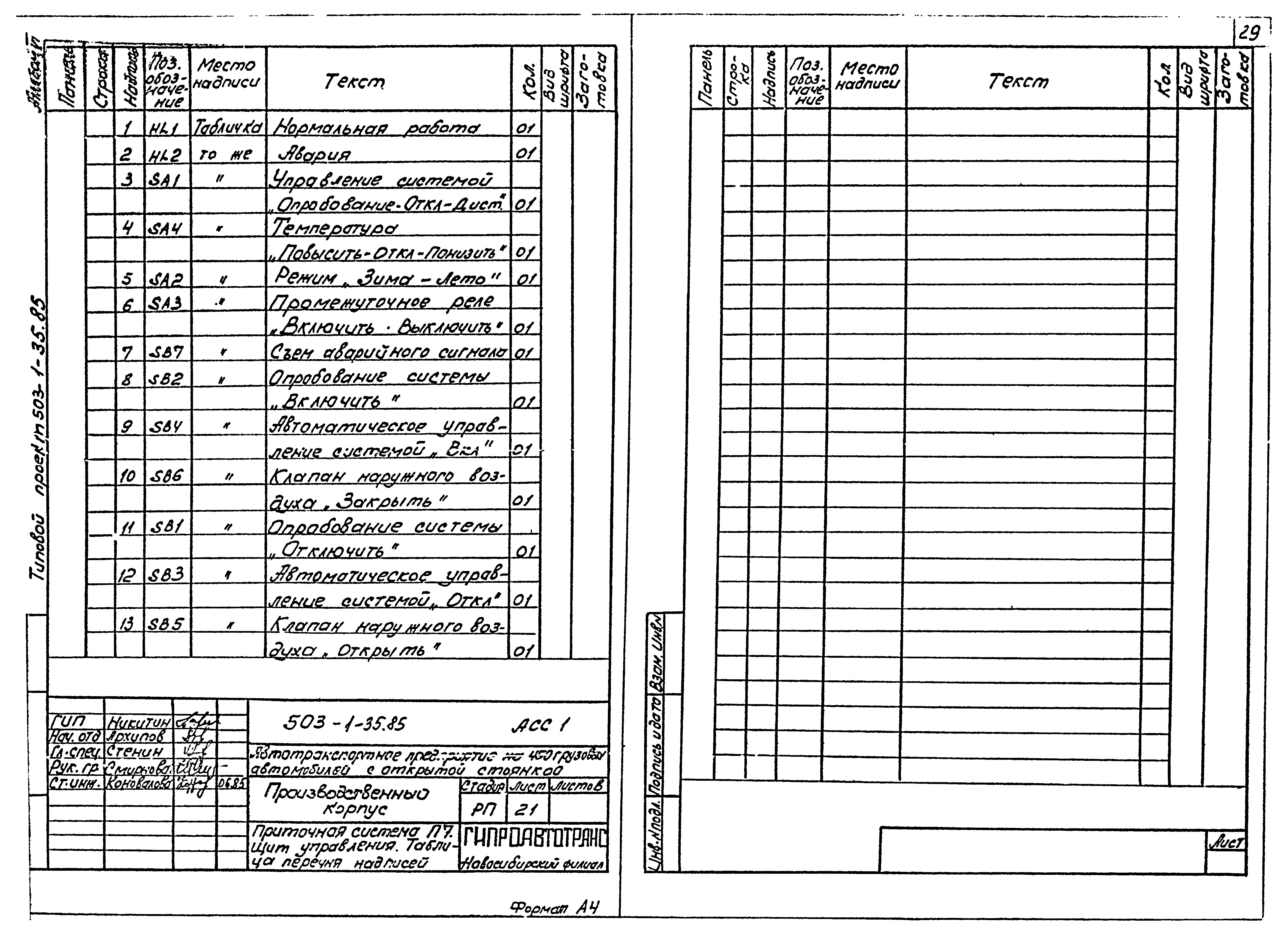 Типовой проект 503-1-35.85