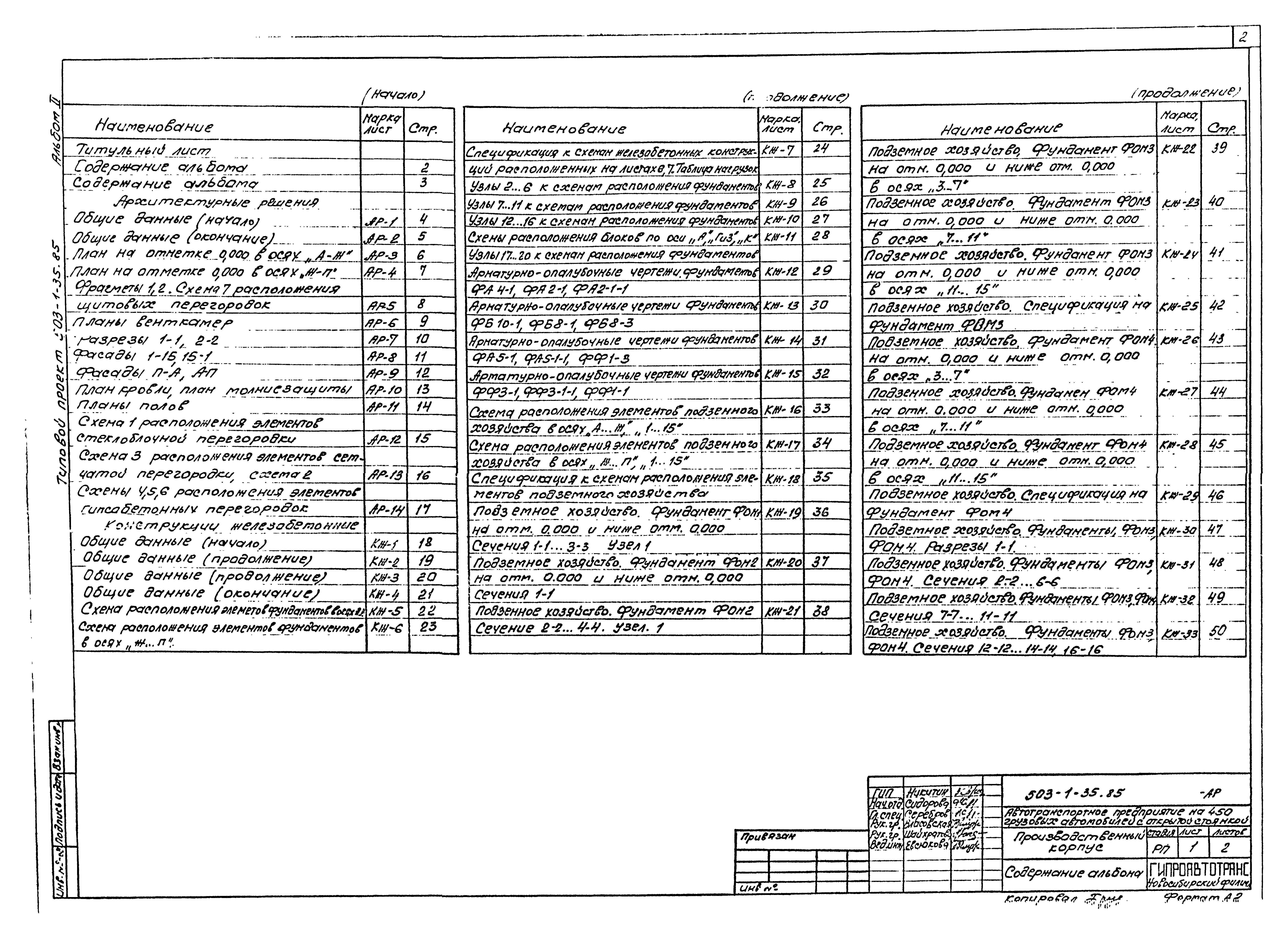 Типовой проект 503-1-35.85