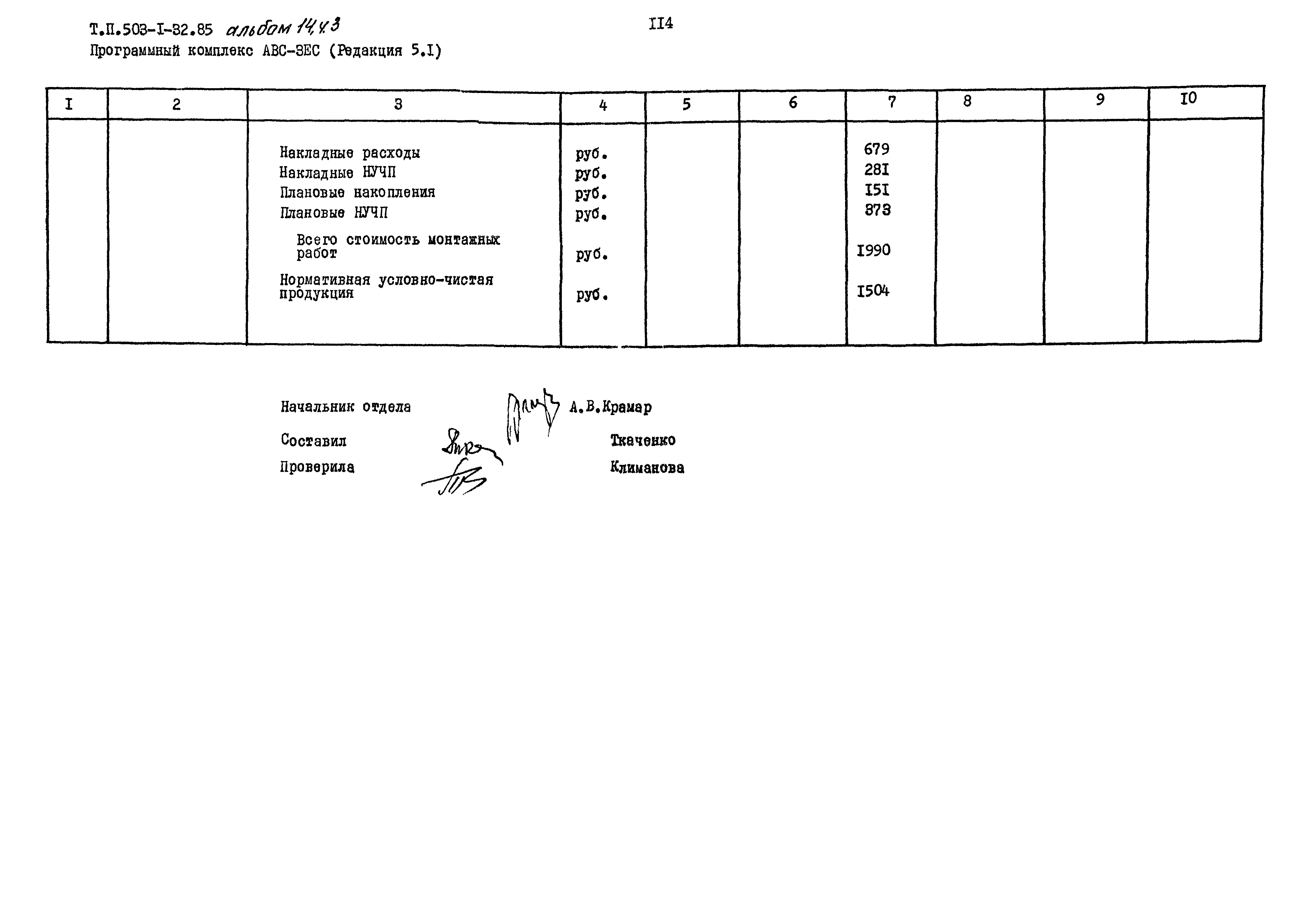 Типовой проект 503-1-32.85