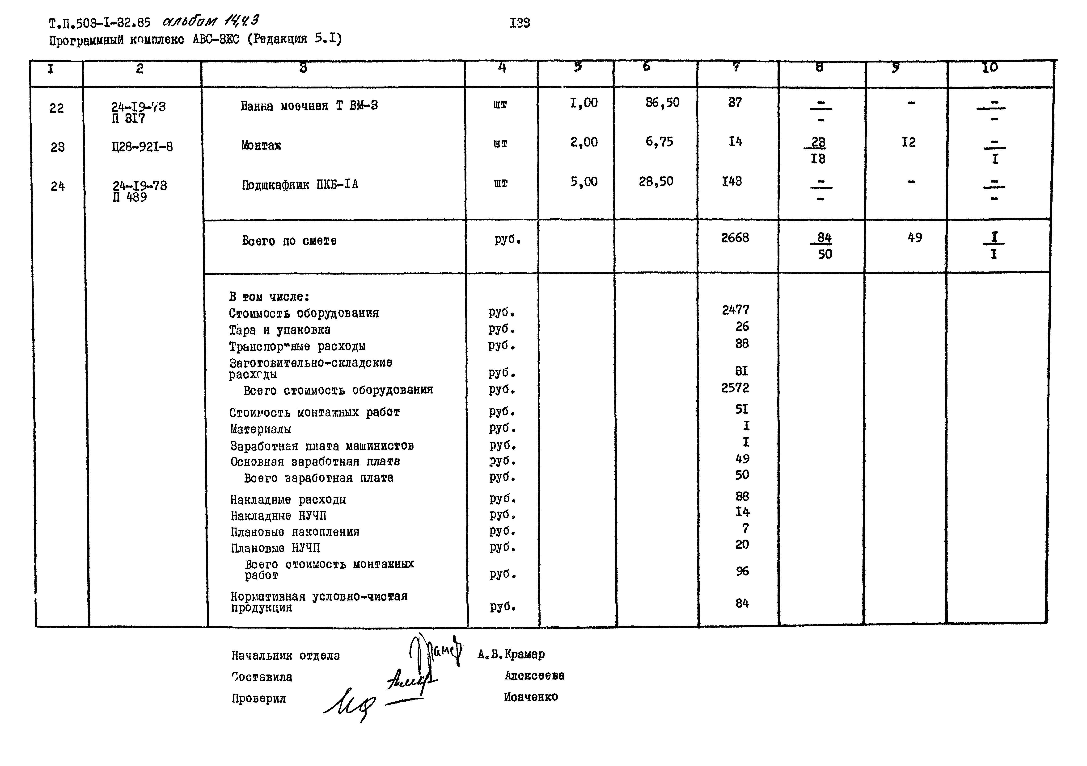 Типовой проект 503-1-32.85