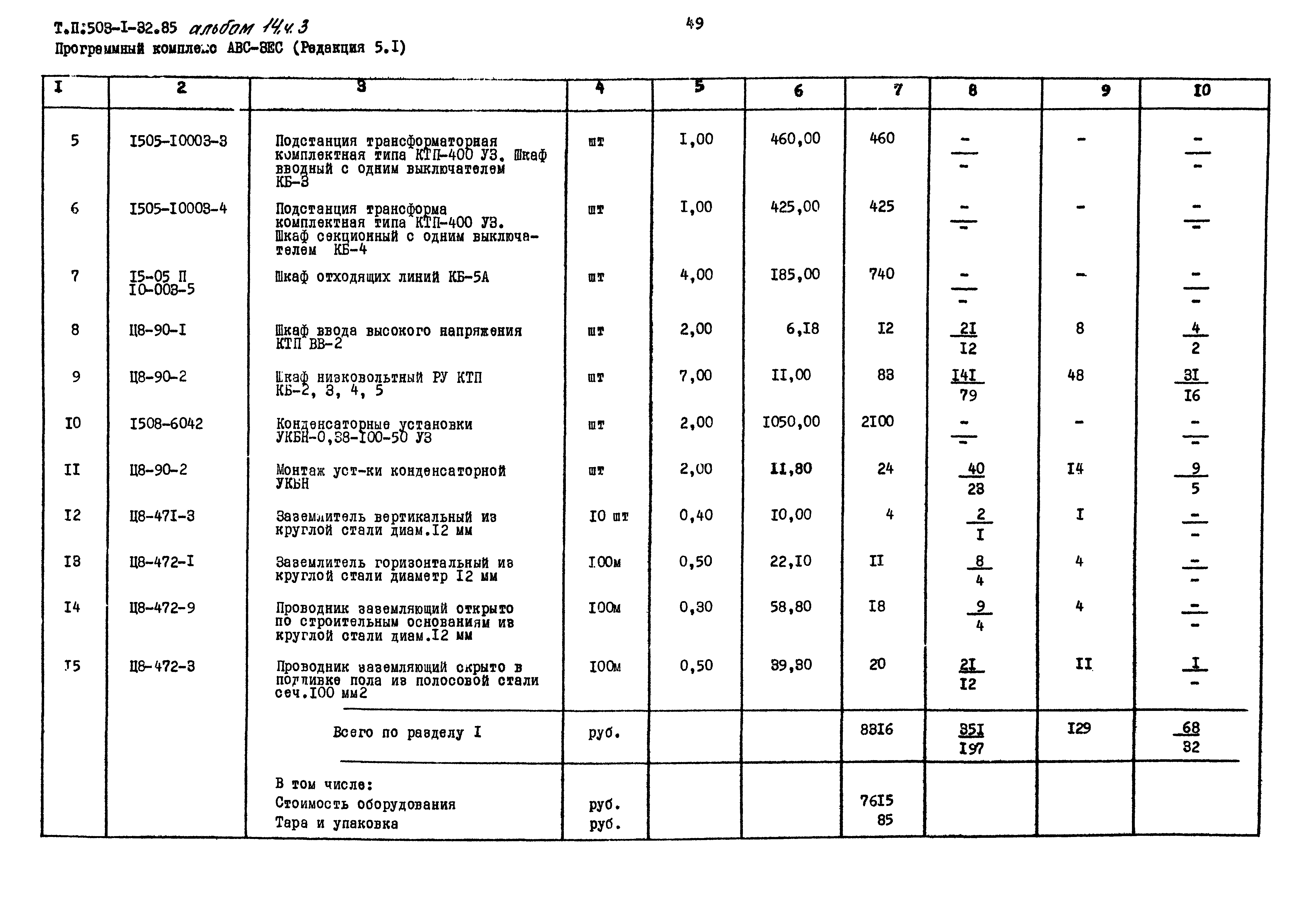 Типовой проект 503-1-32.85
