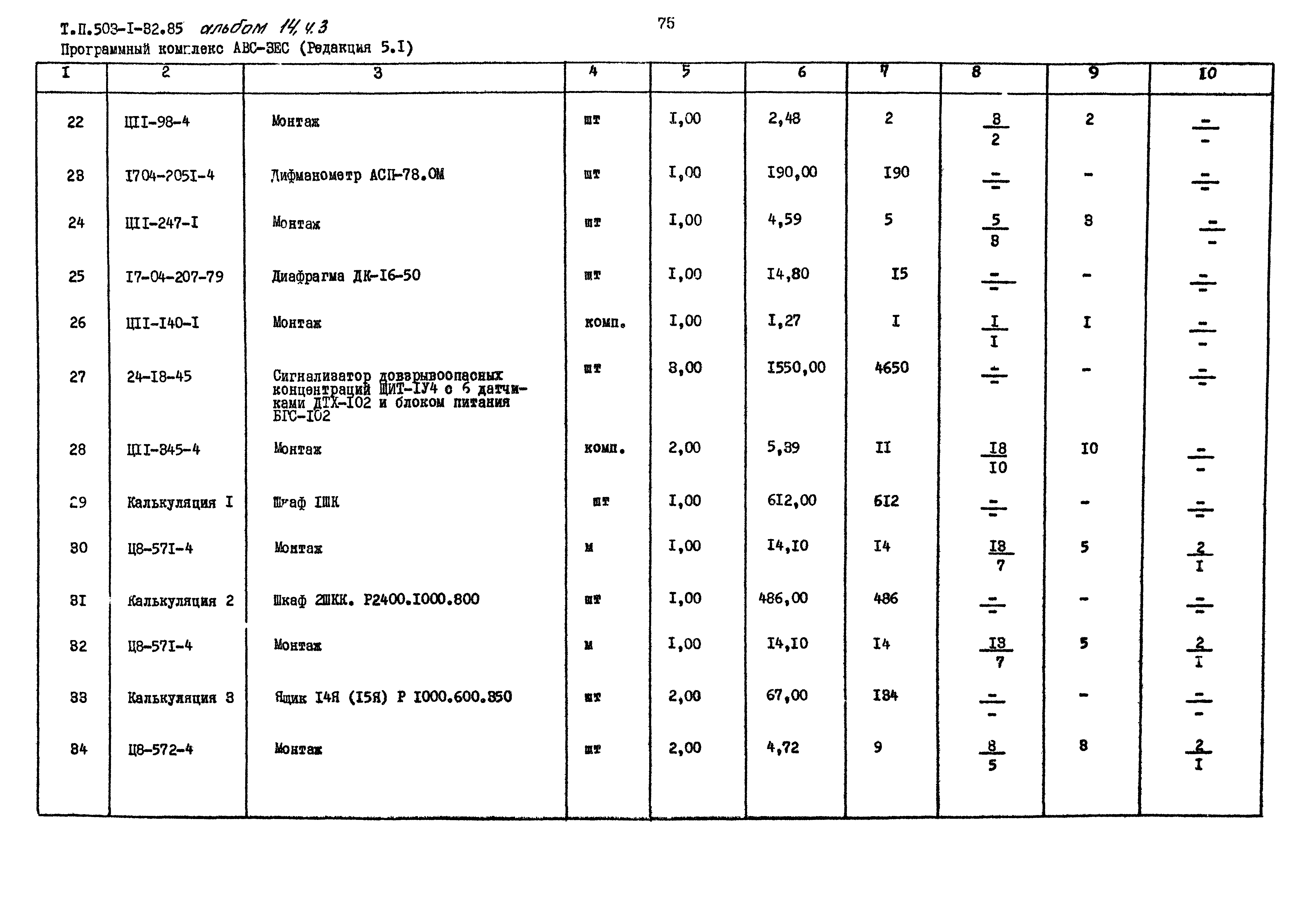 Типовой проект 503-1-32.85