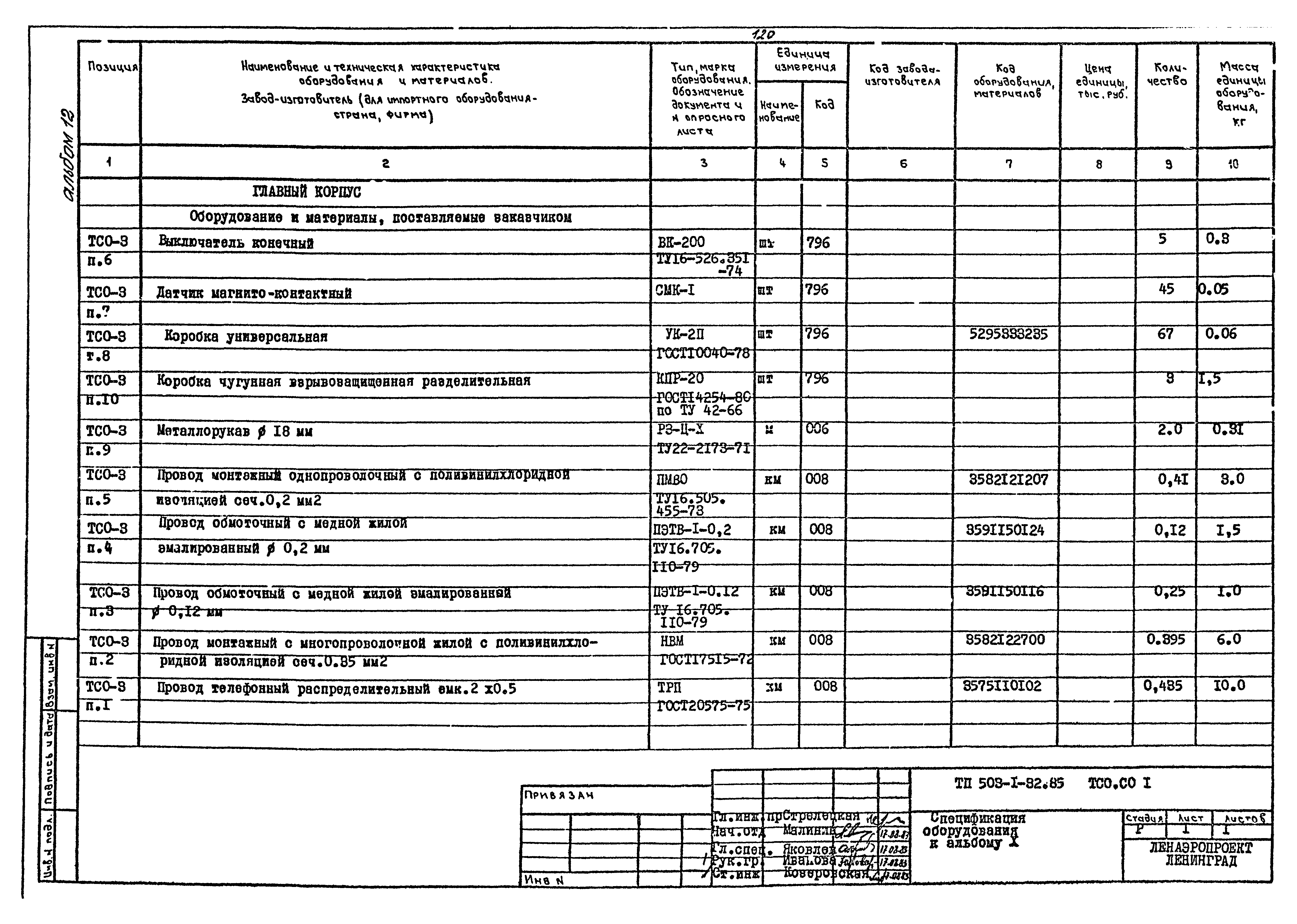 Типовой проект 503-1-32.85