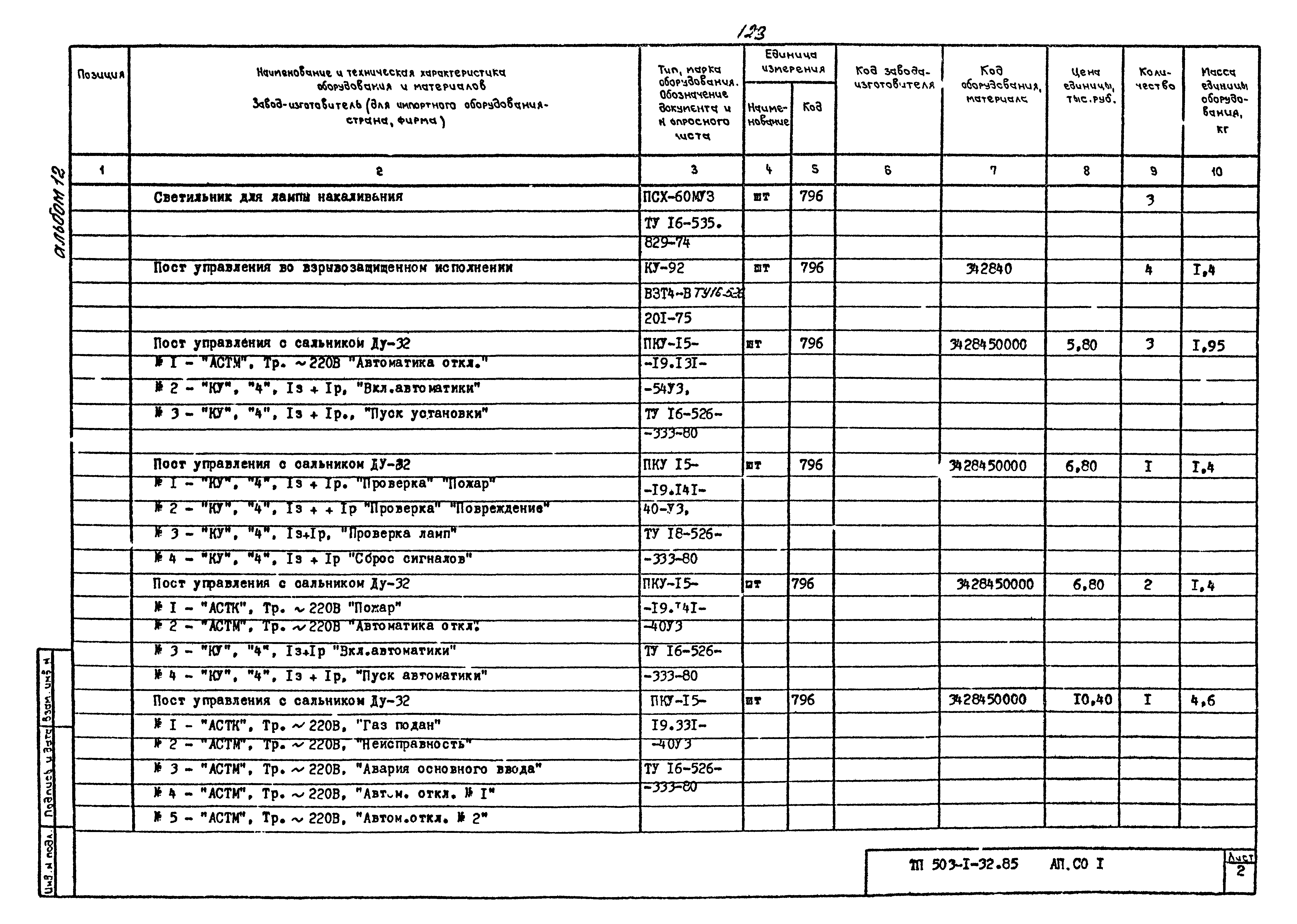 Типовой проект 503-1-32.85